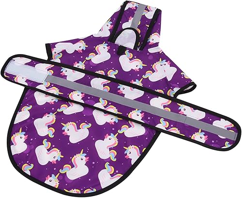 Miniatura 65 de HDE Dog Raincoat Jacket Reflective Adjustable Hooded Pet Poncho Rain Coat with Leash Hole for Small to X-Large Dogs Camo - S