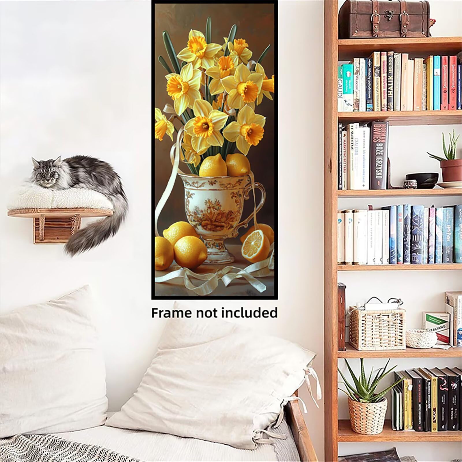 Malen Nach Zahlen 50x150cm Leinwand Blumen Malen Nach Zahlen Erwachsene mit Ohne Rahmen, DIY Kreativ Set für Erwachsene mit Pinseln und Acrylfarbe, Zimmer Deko Obst Landschaft Geschenk, P0M-599