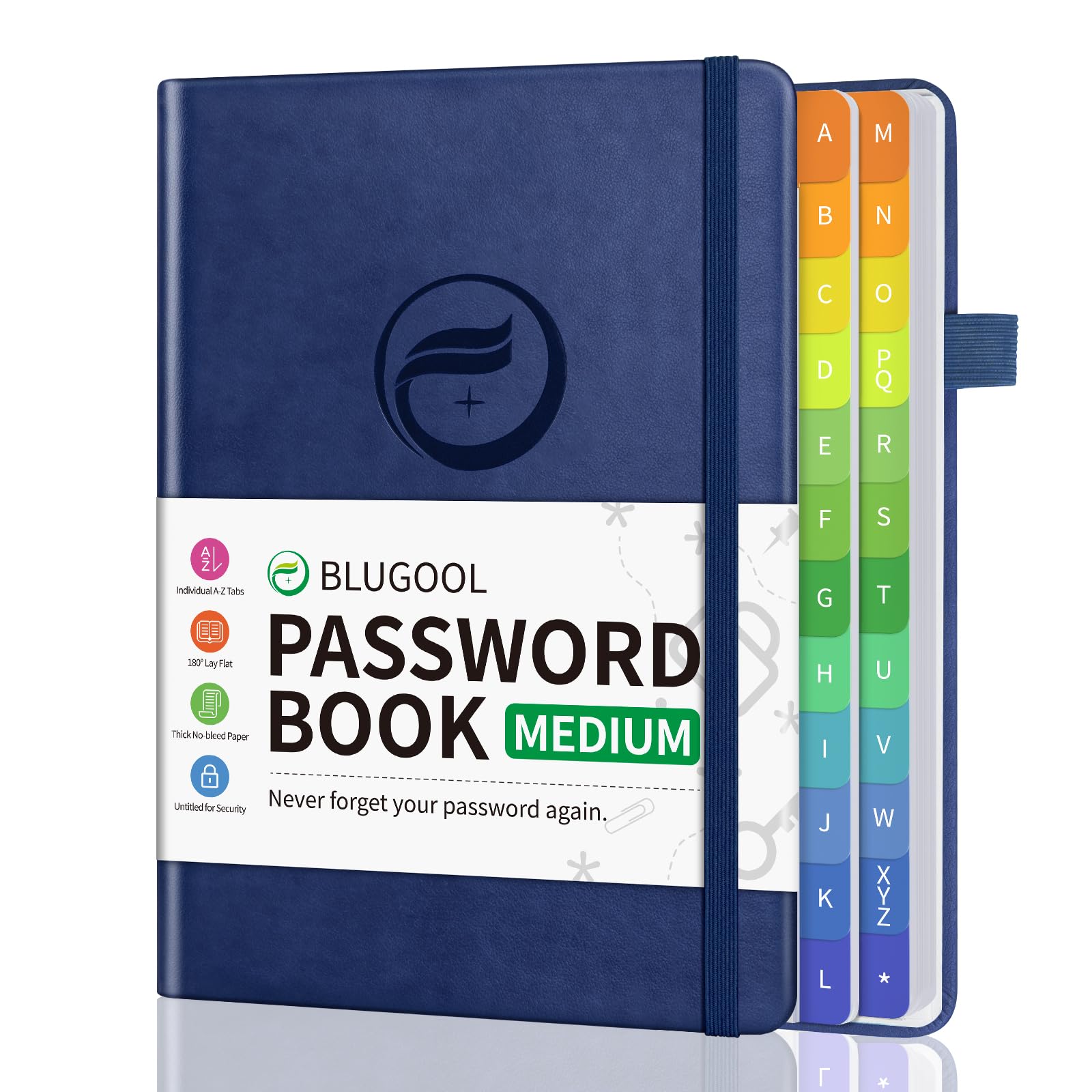 Password Book with Alphabetical Tabs, Password Keeper Book for Seniors, Hardcover Password Notebook for Individual & Colorful Tabs, Password Organizer