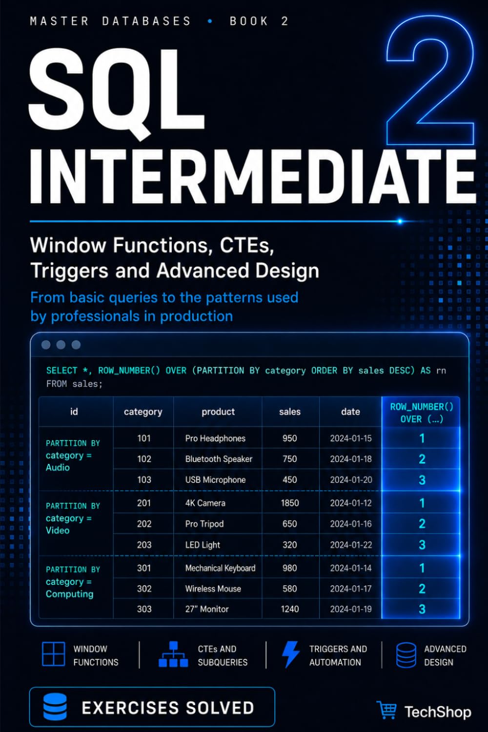 Intermediate SQL Window Functions, CTEs, Triggers, and Advanced Design: From basic queries to the patterns professionals use in production (Master Databases)
