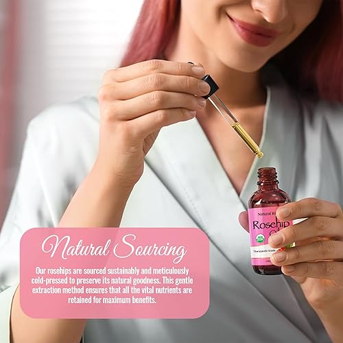 Miniatura 6 de Natural Riches Aceite orgánico de semilla de rosa mosqueta para cara, 100% puro, natural, prensado en frío, sin refinar, aceite portador sin OMG