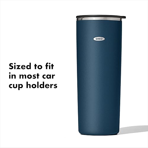 Miniatura 6 de OXO Strive - Vaso aislado de 24 onzas con tapa deslizante, cobalto oscuro