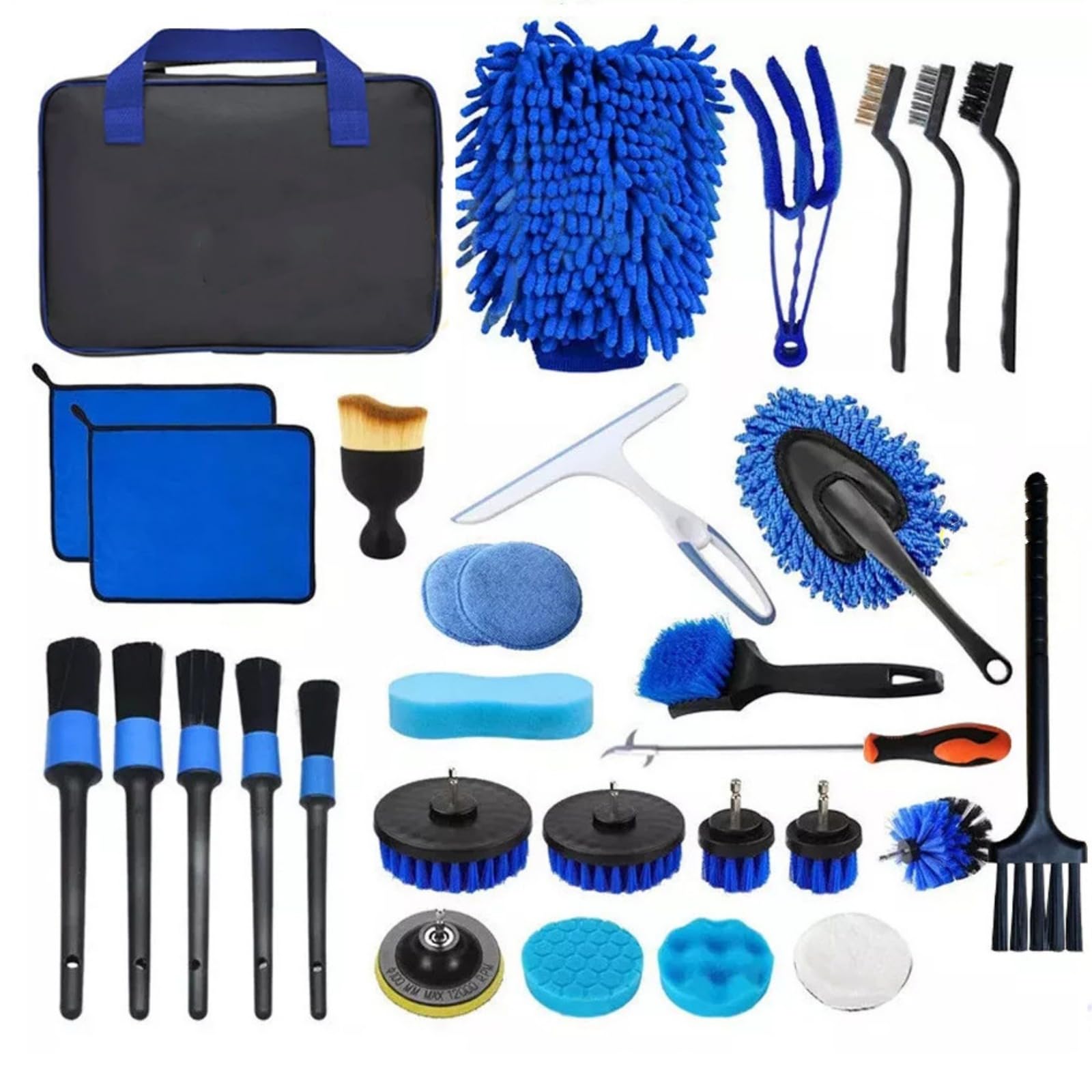 Auto Reinigungsset, 25/30/40 Pcs Autopflege Set, Auto Detailing Pinsel Auto Waschset für Auto Reinigung Innenraum und Außen, Lüftungsschlitz, Armaturenbrett, Motor, Rädern, Haushaltsreinigun