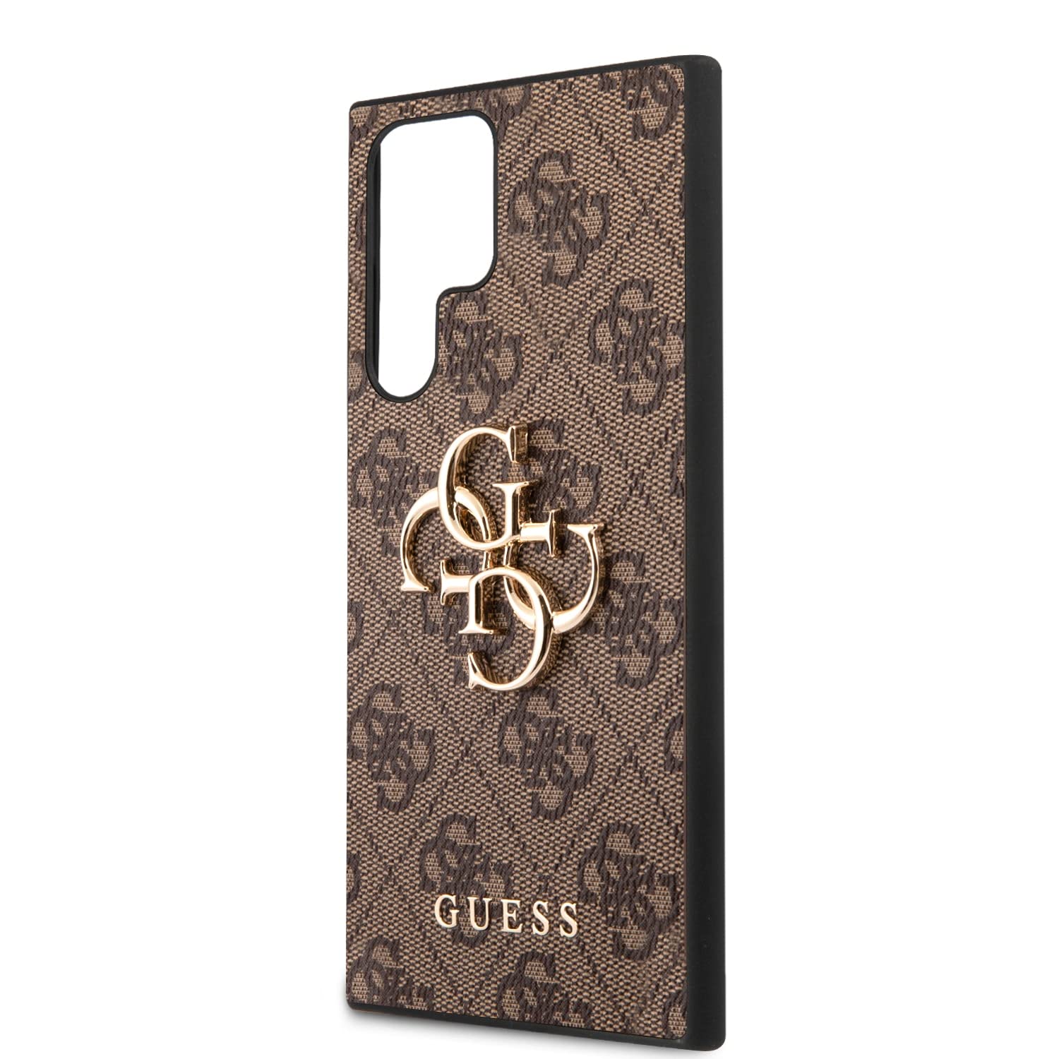 Guess GUHCS22L4GMGBR - Custodia per S908 S22 Ultra Marrone 4G Big Metal Logo