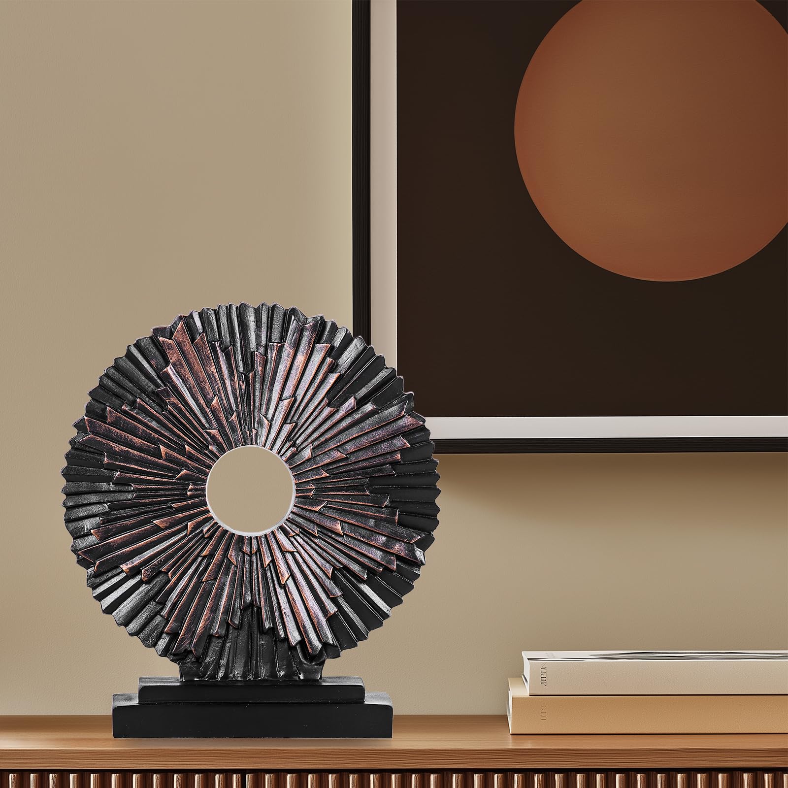 XMGZQ Nero Statua moderna astratta in resina,decorazione per la casa,centrotavola moderno design,decorazione per soggiorno,sala da pranzo,ufficio,armadietti,tavoli,centri,armadietti da cucina