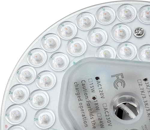 Miniatura 2 de Kit de actualización de luz LED de ventilador de techo de 5.12 pulgadas, 18 W, 2100 lm, placa PCB de repuesto 5CCT 3000K 3500K 4000K 5000K 6000K