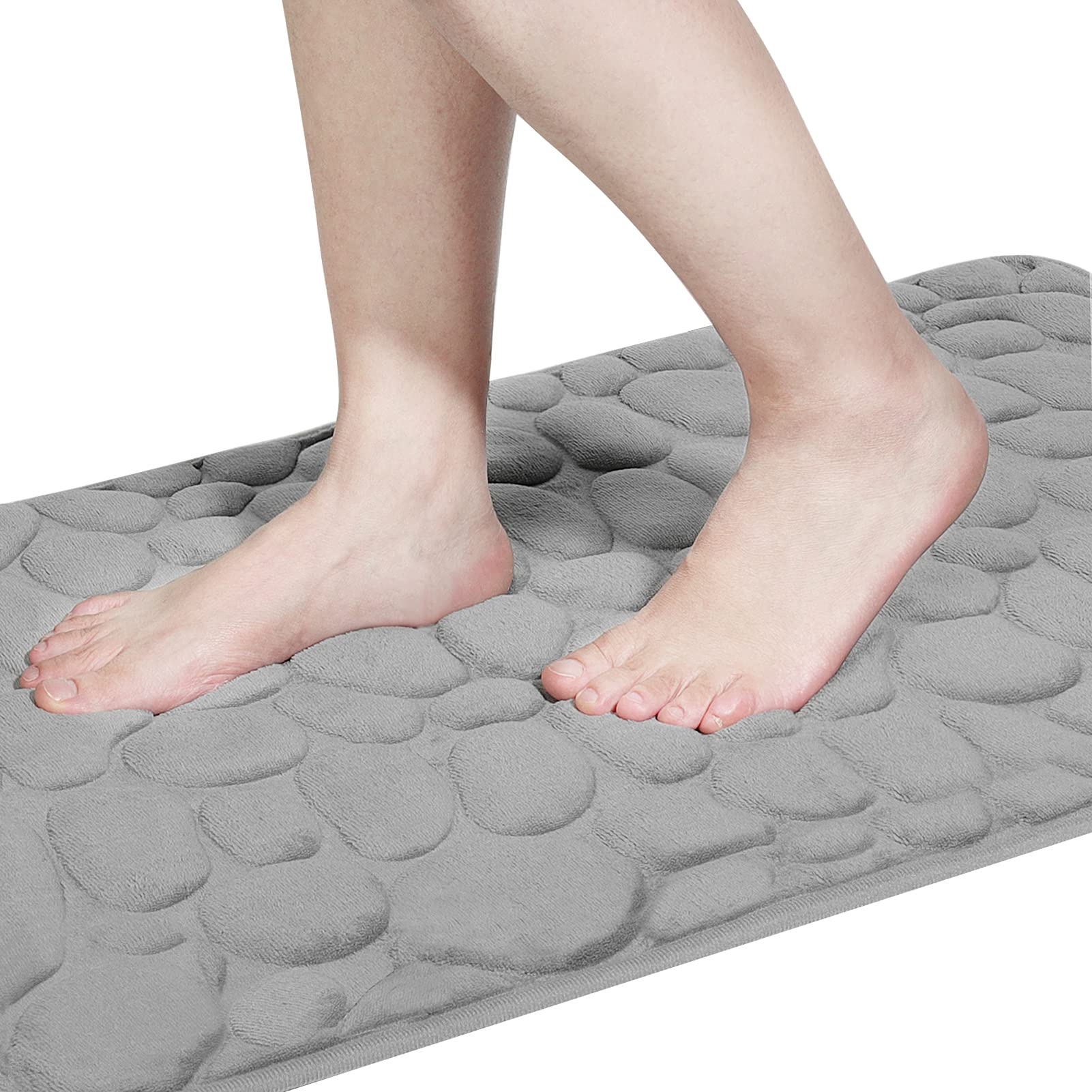 Set di tappetini da bagno in memory foam, antiscivolo e