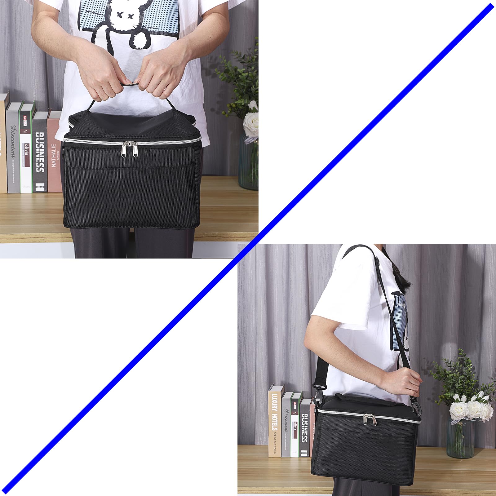 BTSKY Aufbewahrungstasche Mit Großer Kapazität für 120 Marker - Canvas-Tragetasche Mit Schultergurt für Copic-Skizzenmarker - Multifunktionale Kosmetiktasche