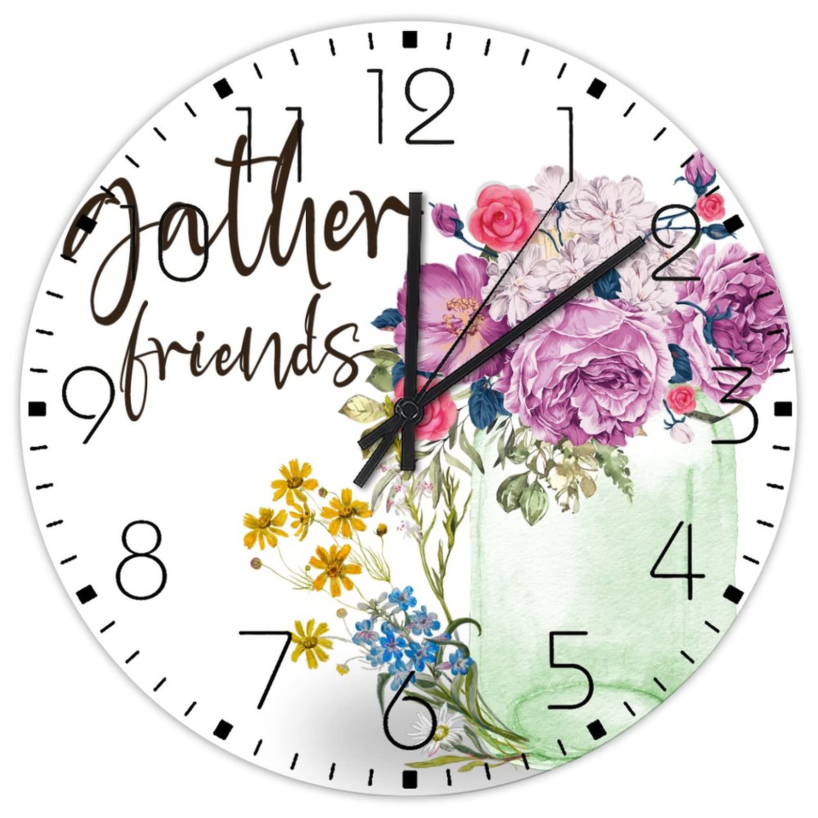 Horloge murale minimaliste bois décoration d'intérieur chambre à coucher