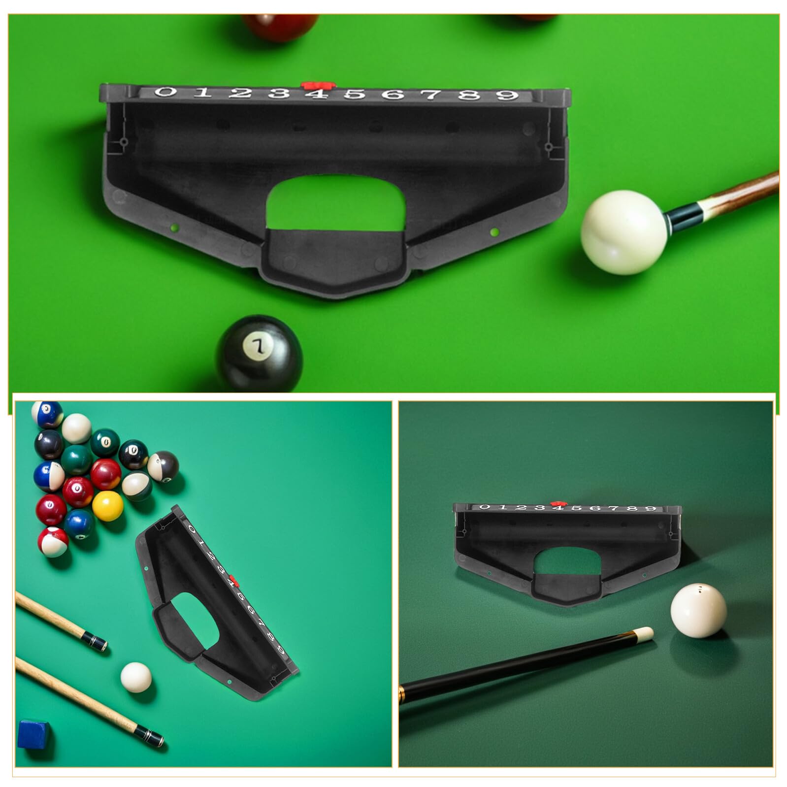 Contapunti per Tavolo Hockey 6 Pezzi in Plastica Nera | Indicatore Segnapunti per Table Football, Accessorio per Giochi da Tavolo e Pause in Ufficio