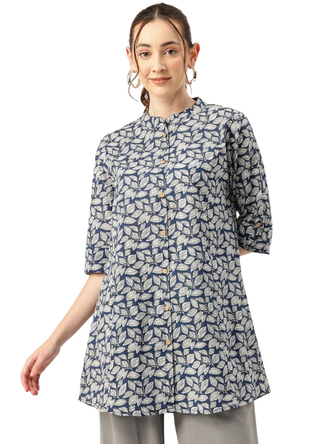 Printed Mandarin Collar top – Casual & Chic (S-3XL) - Review, Price and Buying Guide