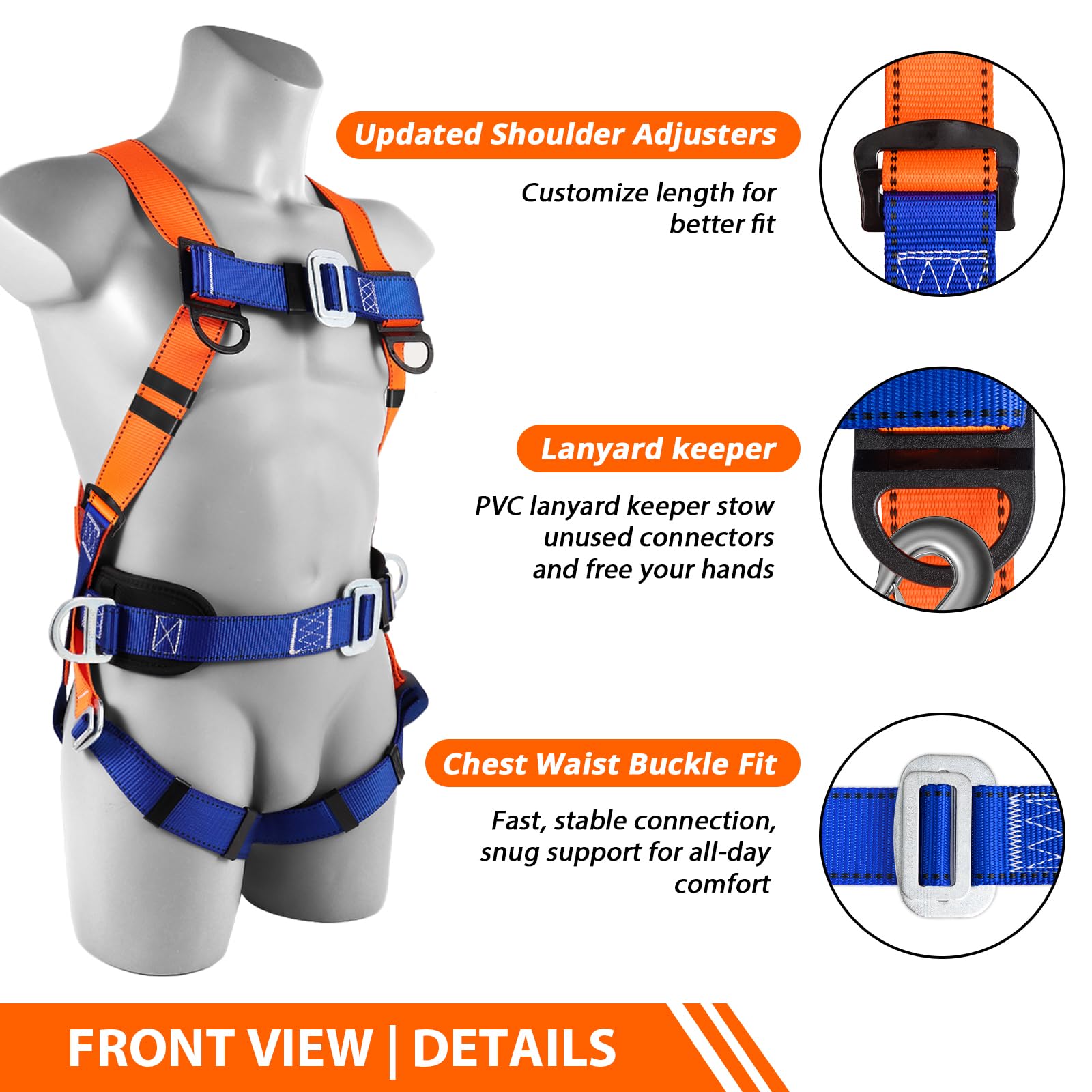 Roofing Safety Harness - Fall Protection Kit -3 Roofing Safety Harness - Fall Protection Kit -3