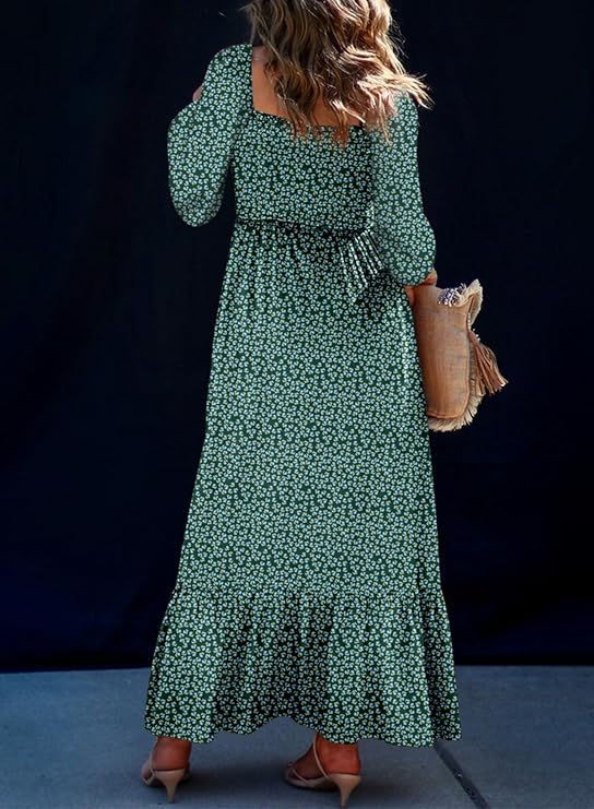 Boho Floral Maxi Dress | Spring 2025 Women's Fashion