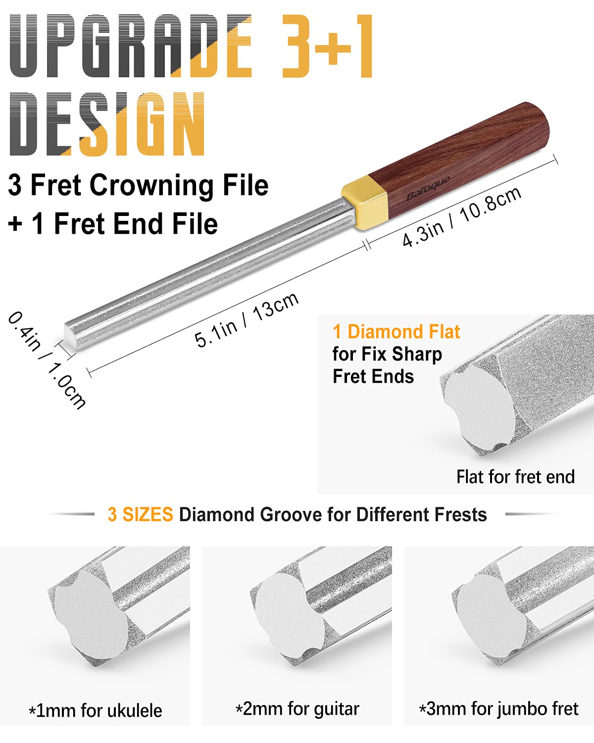 Fret Crown Files Guitar Tool Dressing File Guitar Repairing Luthier ...