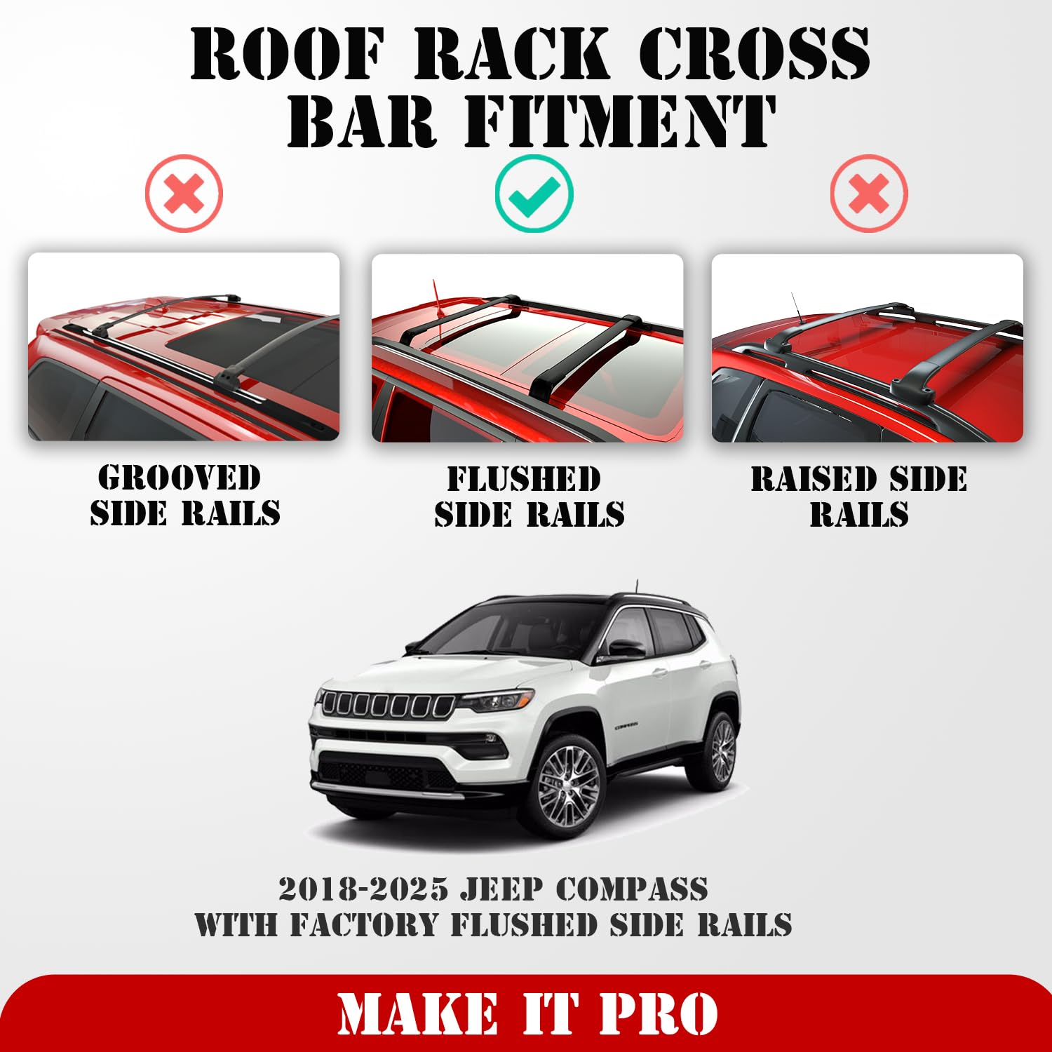 Snapklik.com : KitsPro 260lb Roof Rack Cross Bars For 2018-2025 Jeep ...