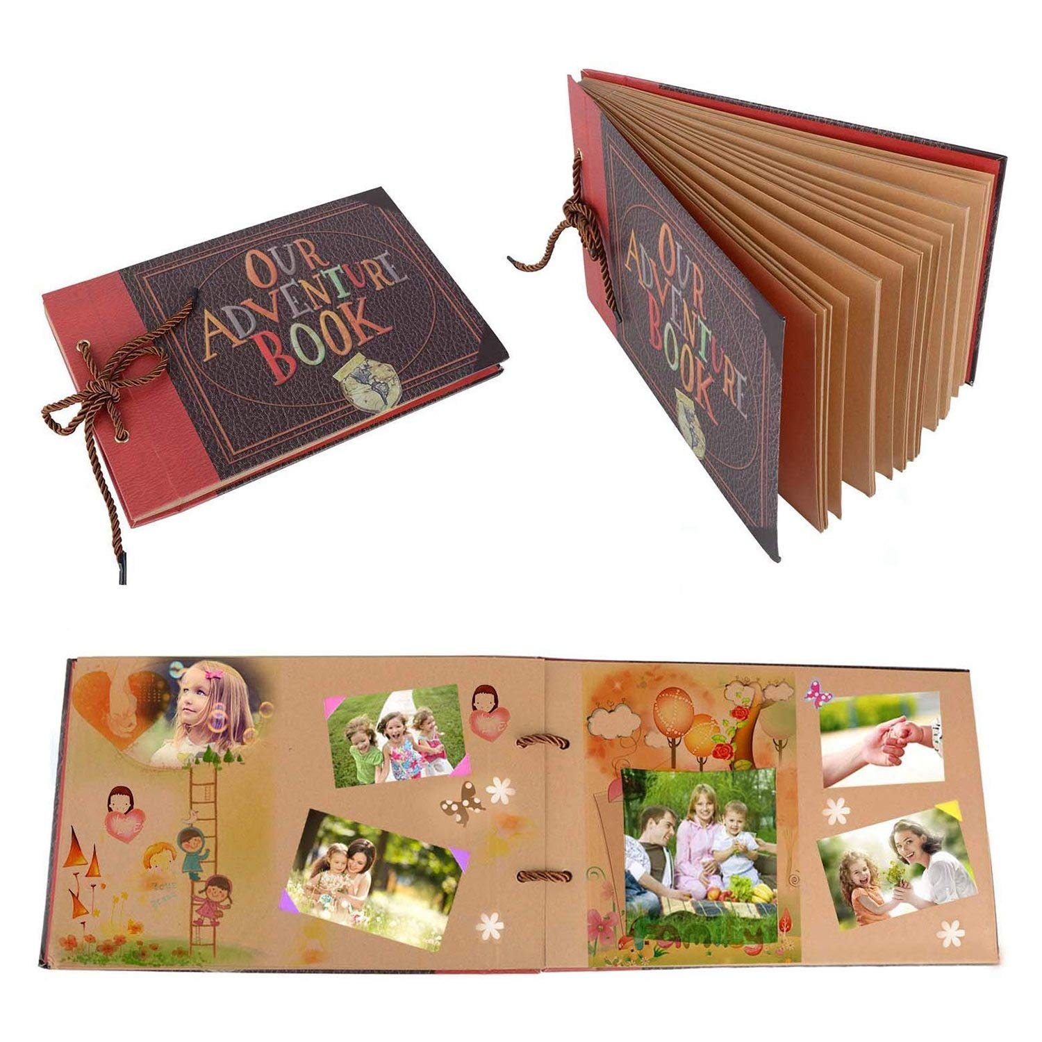 Album fotografici e Scrapbooking, Brown 29x19cm 40-Page Photo Album Scrapbook