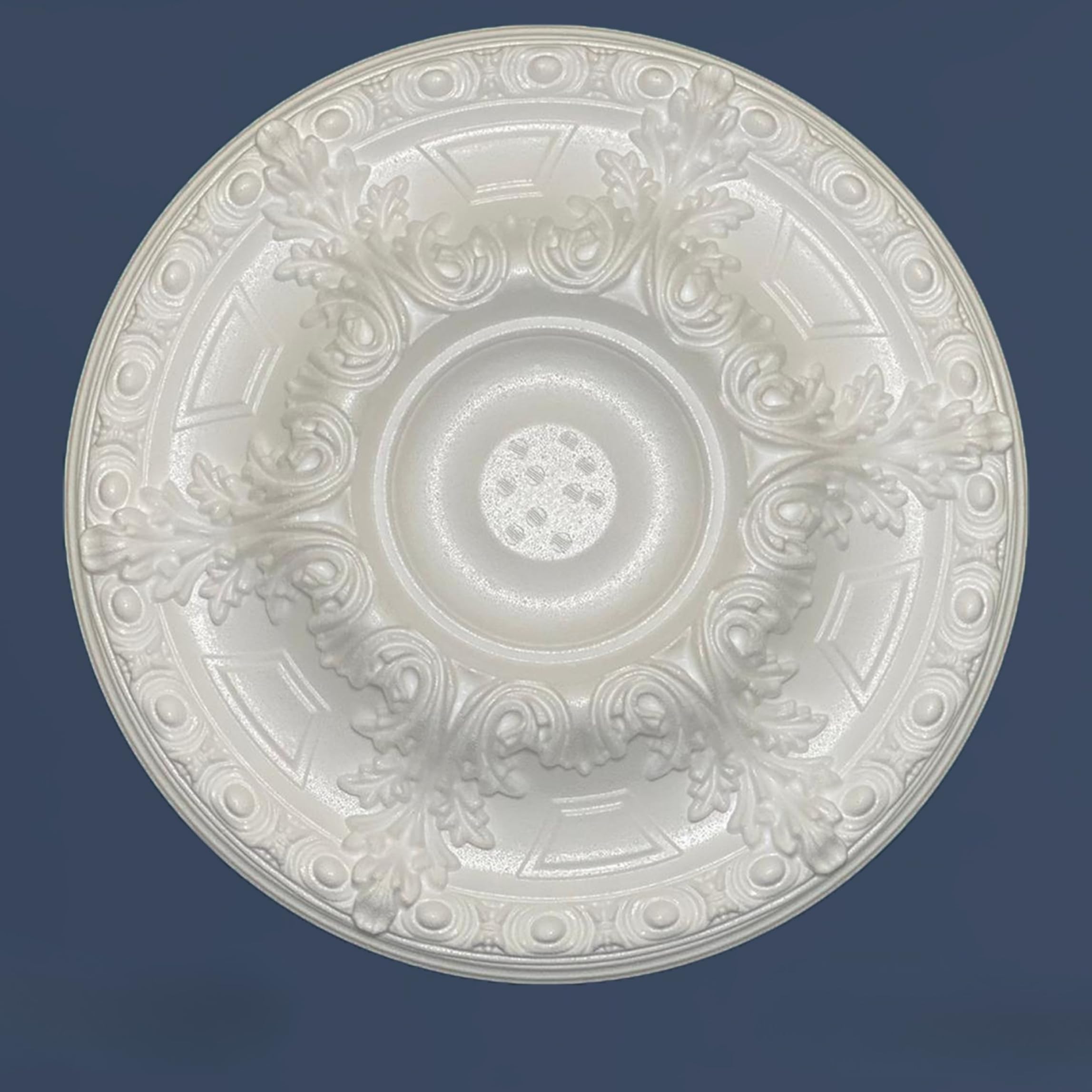 WOLDECOR Elegant Polystyrene Ceiling Rose, Lightweight Coving for Ceilings, Decorative Ceiling Medallion Moulding, Easy to Install Ceiling Decoration for Home & Living Room (WindyS 47.6 cm)