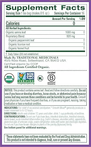 Miniatura 5 de Traditional Medicinals Peppermint Smooth Move (616 BAG)