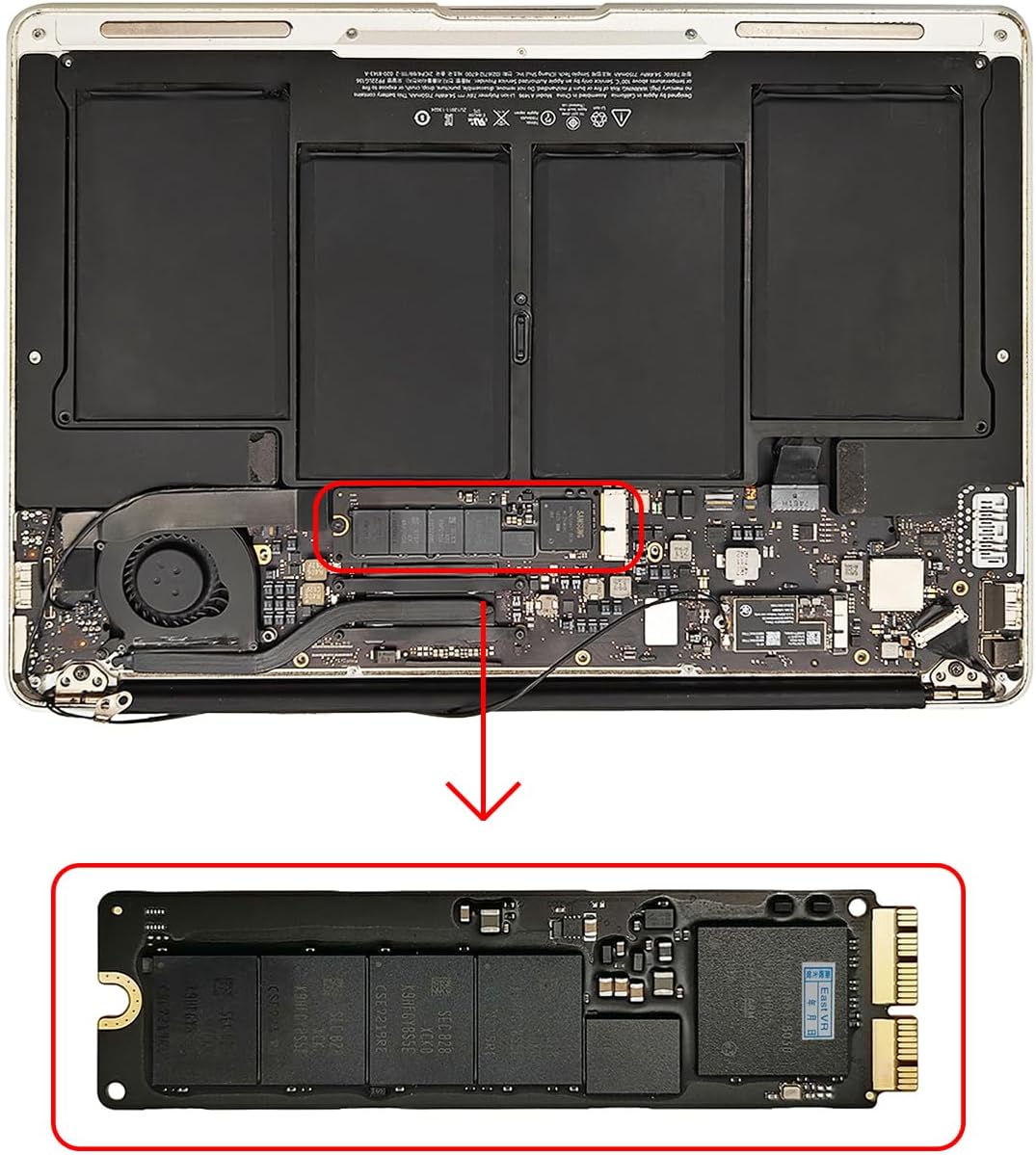 256GB SSD Replacement for MacBook Pro Retina 13" A1502 A1398 SSD (2013-2015) for MacBook Air A1466 Hard Drive A1465 Solid State Drive (2013-2015)