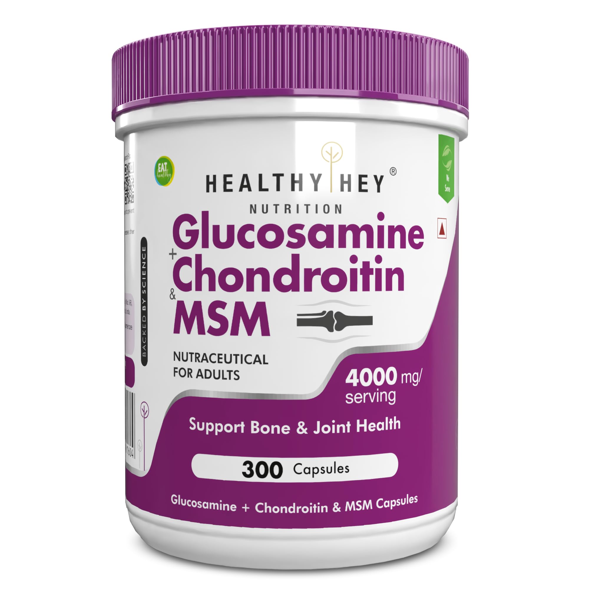 HealthyHey Nutrition Double Strength Glucosamine Chondroitin and MSM for Cartilage; Joint and Bone 300 Capsules (B09QT3BCGN) Amazon Price History, Amazon Price Tracker