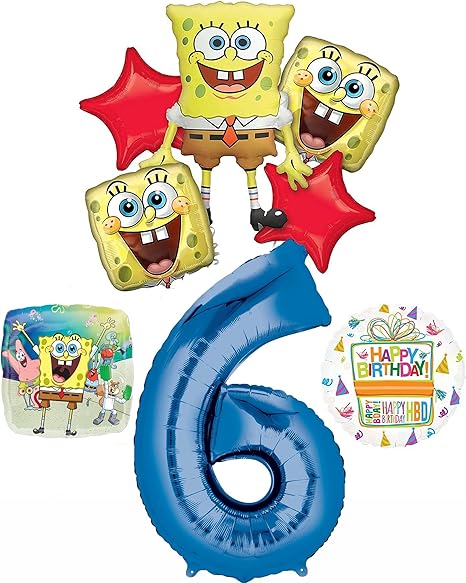 Amazon スポンジ ボブ6th誕生日パーティー用品とバルーンブーケデコレーション 風船 バルーン おもちゃ