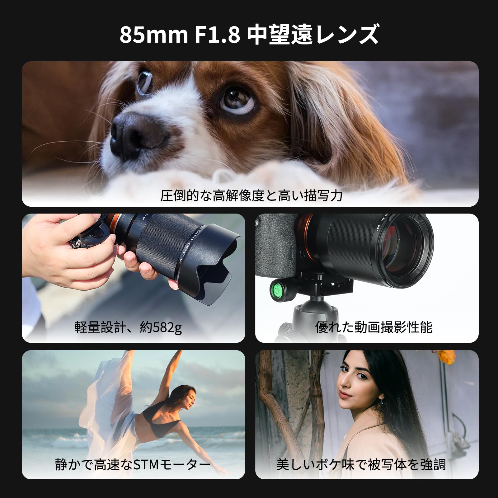 Amazon.co.jp: Lightdow AF 85mm F/1.8 単焦点レンズ Eマウント ミラー