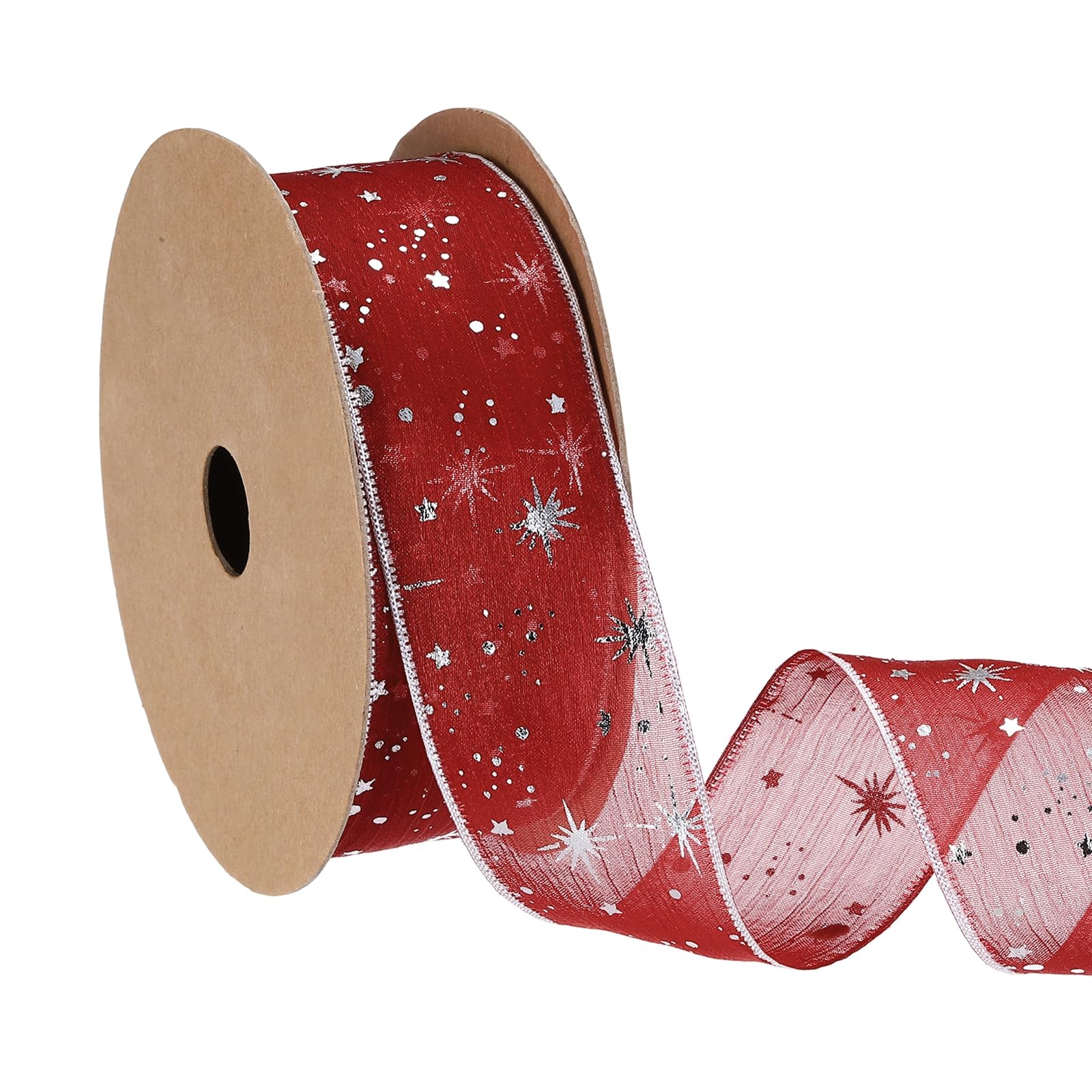 PATIKIL Organza Star Ribbon Wired
