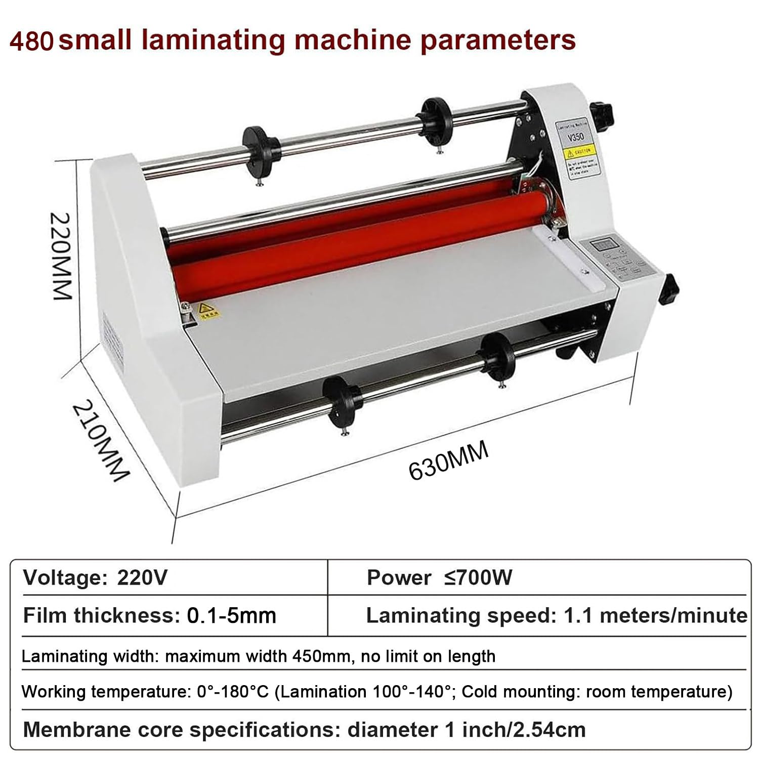 A2 A3 A4 A5 Kalt-Heiß-Rollen-Laminiermaschine Ein Und Doppelseitige Thermolaminiermaschine Für Papierkarten,Holzfurnier,Pvc-Folie,Digitalanzeige,für Schule,Büro,Gewerbliche Nutzung,V480