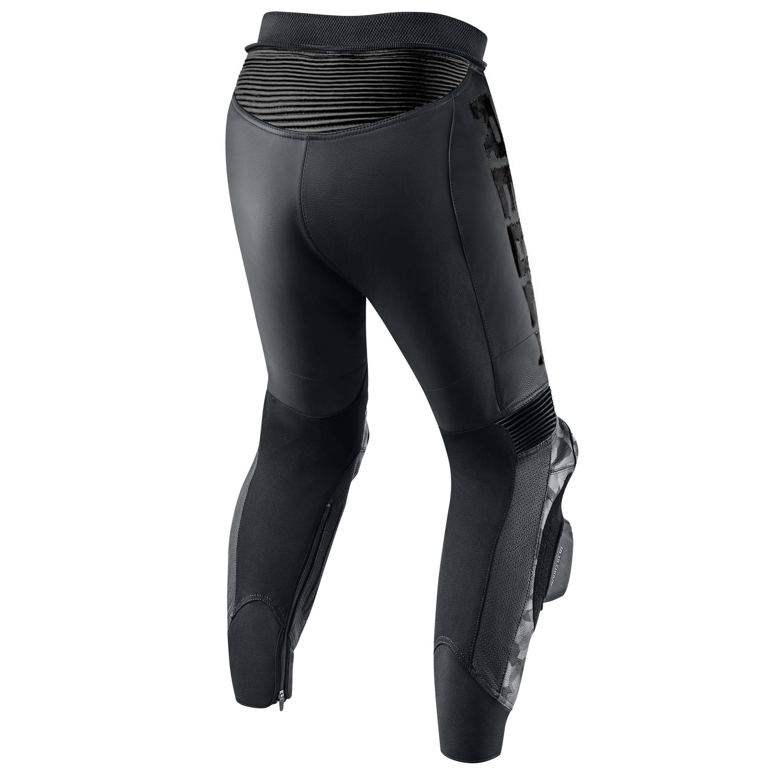 REBELHORN Rebel Pantaloni da Moto Uomo | Pelle | Protezioni per Ginocchia, Fianchi e Coccige | Slider Ginocchio Intercambiabili | Pannelli Forati | Taglie Fino alla 58