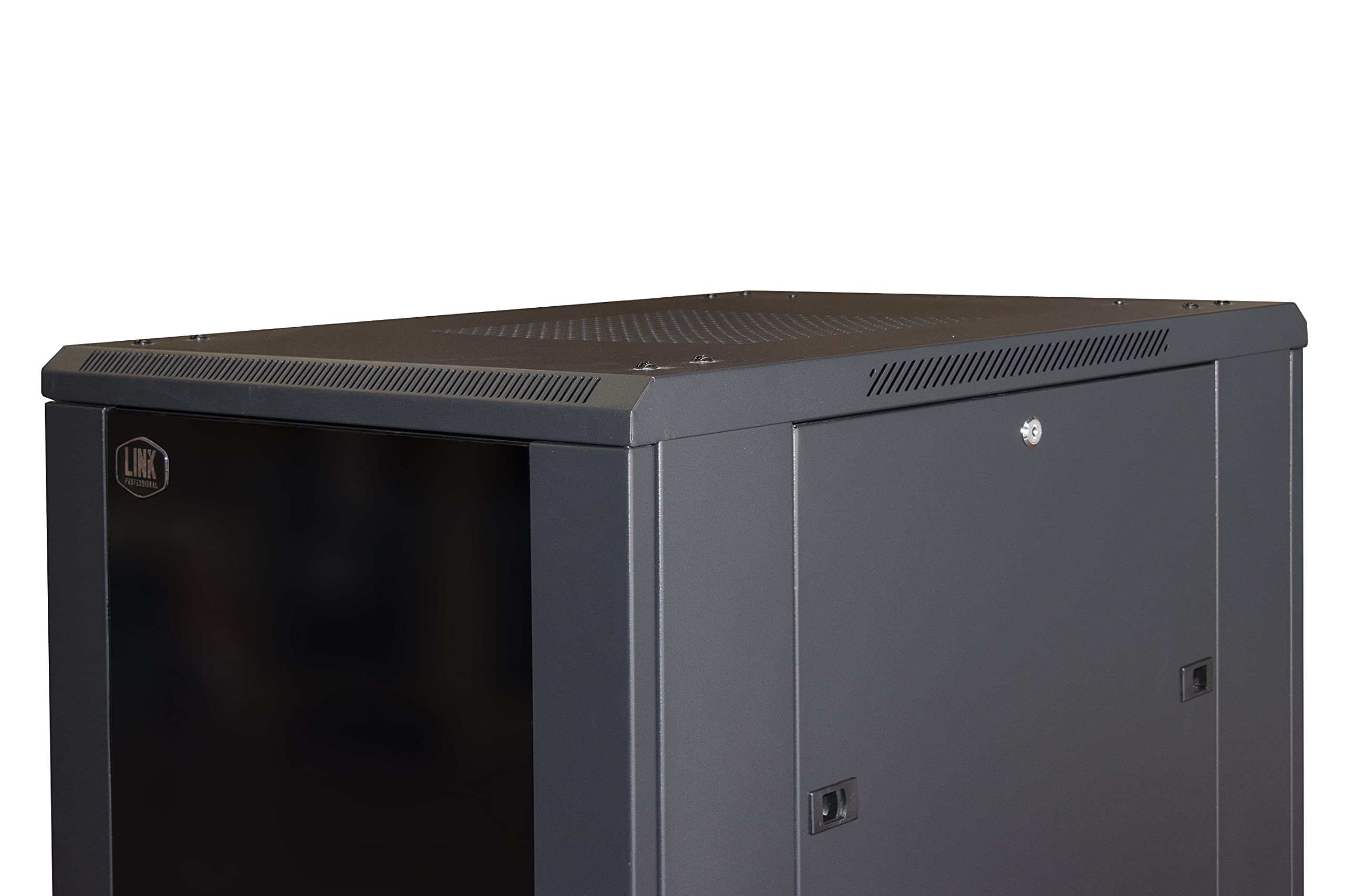 LINK Armadio Rack 19" per RETI 27U (A) 1388 (L) 600 (P) 800 mm. Colore Nero Porta Vetro