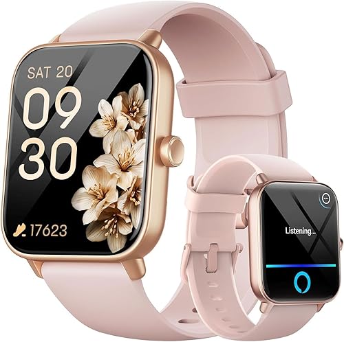 Miniatura 1 de Relojes inteligentes para mujer, reloj inteligente HD de 1.8 pulgadas (respuestahacer llamada) para iPhoneAndroid, Alexa Bulit-in, reloj de fitness