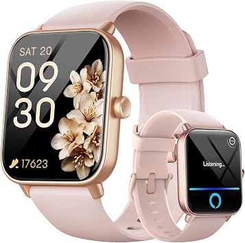 Smart Watches for Women, 1.8" HD Smart Watch Answer/Make Call for iPhone/Android, Alexa Bulit-in, Fitness Watch with Sleep/Health Monitor, Watches for Women with 120 Sport Mode, 3ATM Waterproof