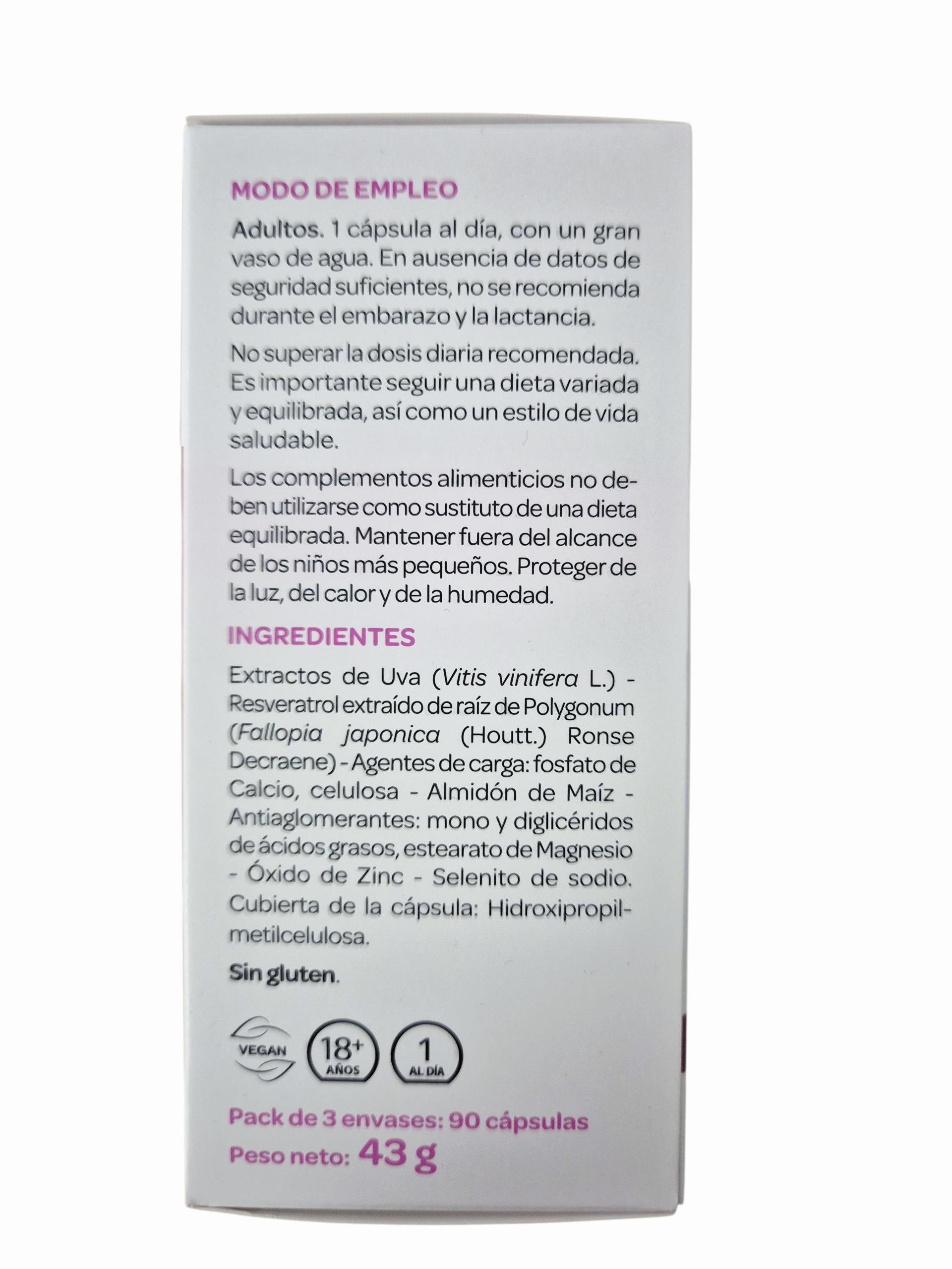 Arkopharma RESVERADOX Extra Forte 90 capsulas [1 mes Free],Protección Celular frente al Daño Oxidativo,Alto contenido en Resveratrol,Potente Antioxidante,Más Cantidad de Resveratrol,75 mg por cápsula
