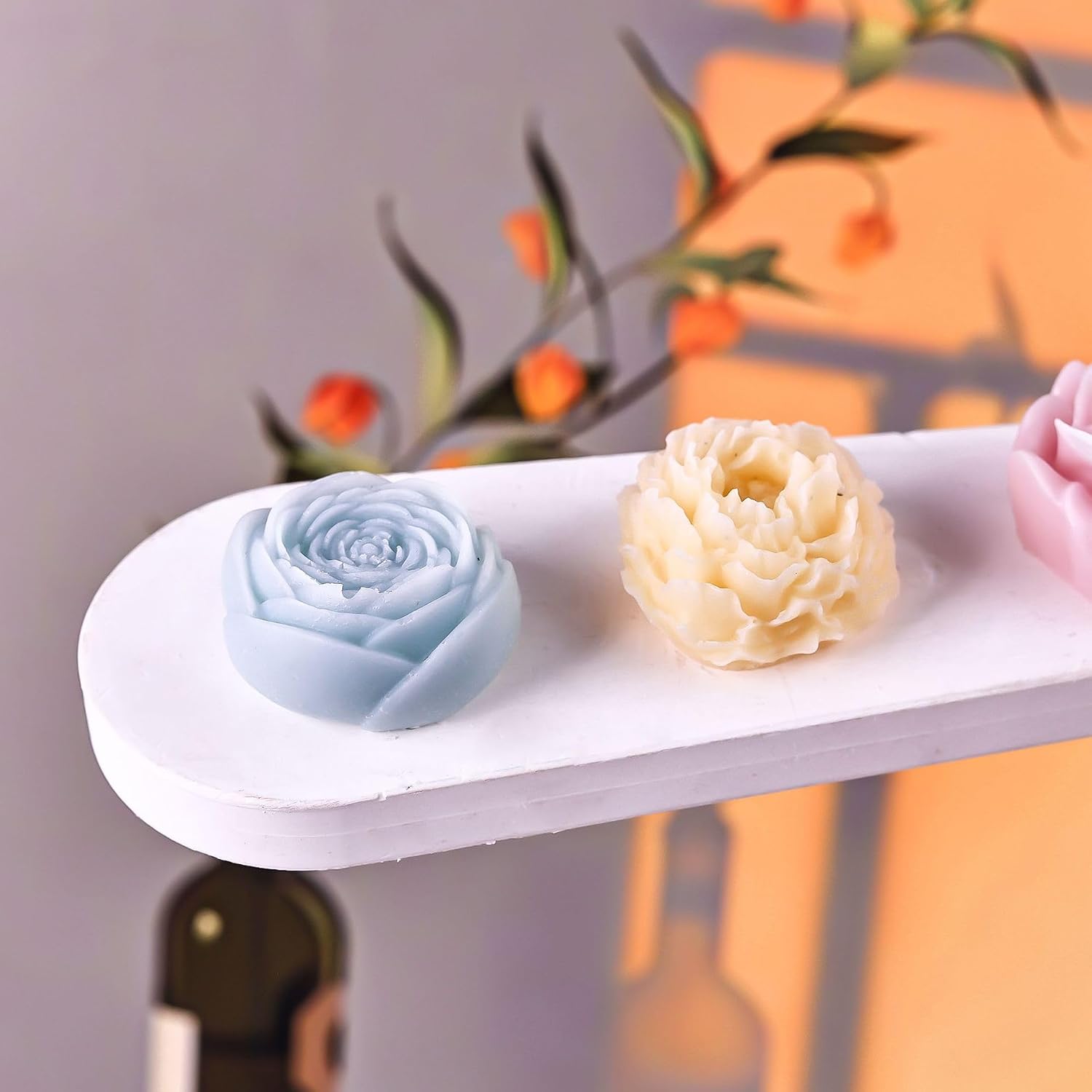 7-chamber rose/flower shape silicone Molds for DIY Cake Fondant Biscuit Cookies Sugar Pudding Chocolate Hard Candies Dessert Sugar Cupcake Decor image 4