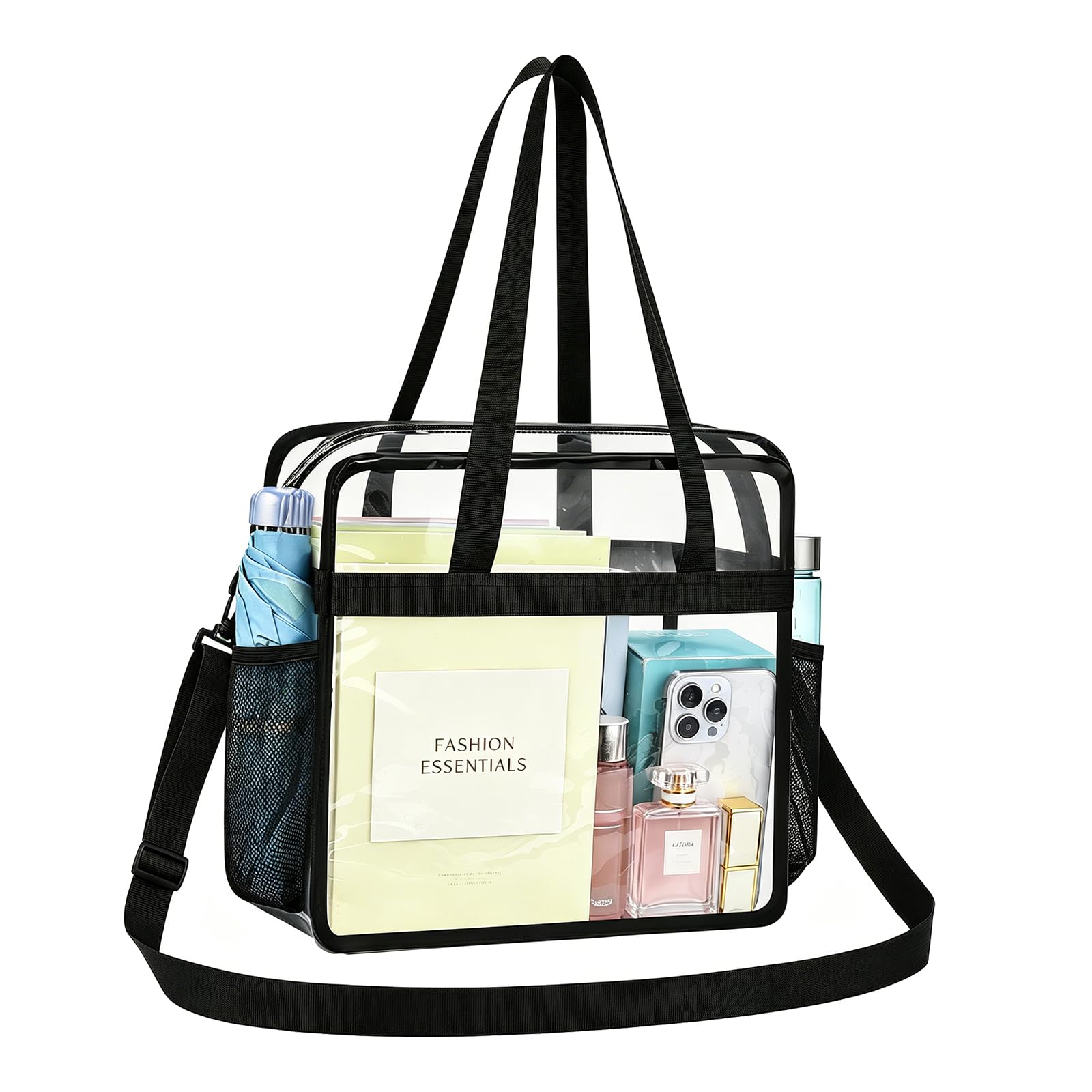Photo 1 of UEASE Clear Bag for Stadium Events 12×6×12 Clear Tote Bag for Concert,Sport,Festival