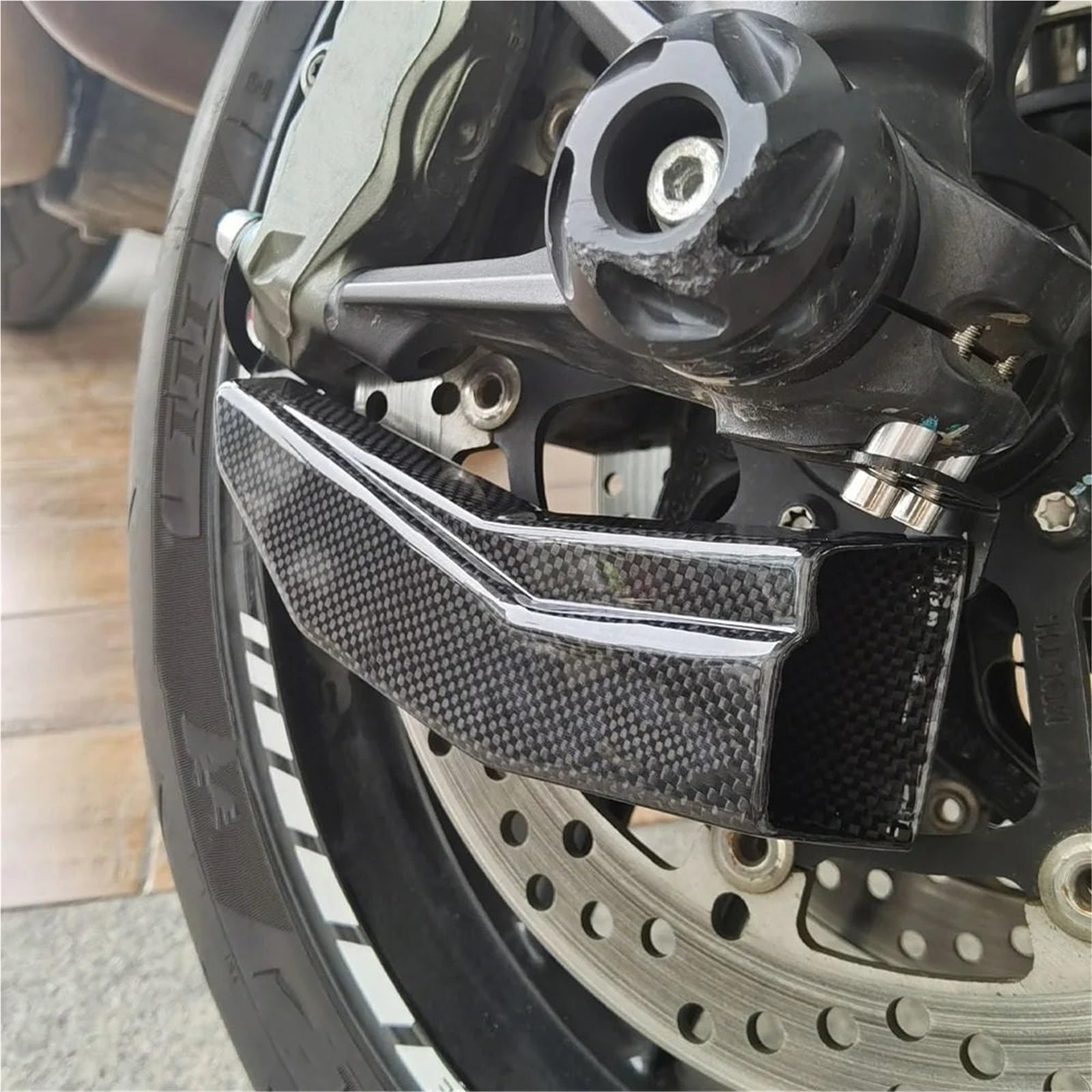 Conducto de aire Ajuste para DUCATI 848 EVO guías de pinza de disco de freno conductos de refrigeración de entrada de aire rejillas de ventilación de freno Enfriador de pinza de freno(Matte Twill B)