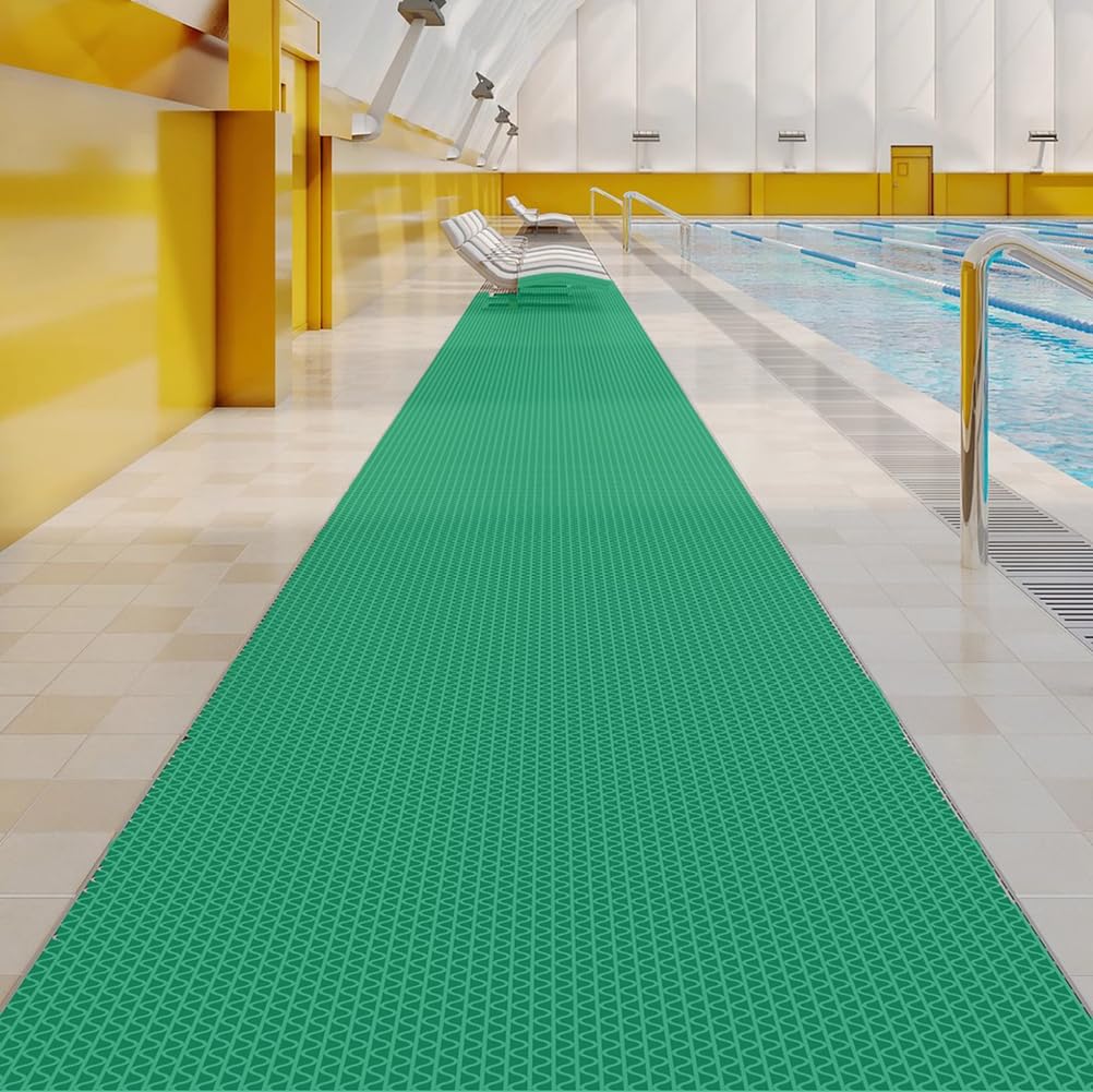 WLWLEO 3 x 35ft Poolside Non Slip Mat Walk Pool Mats for Floor Commercial Large PVC Flooring Mats with Drainage for Bathroom Garage Back Kitchen Pool Decorative Rugs,Black,0.9×11M/3×35ft — Amazon image 7