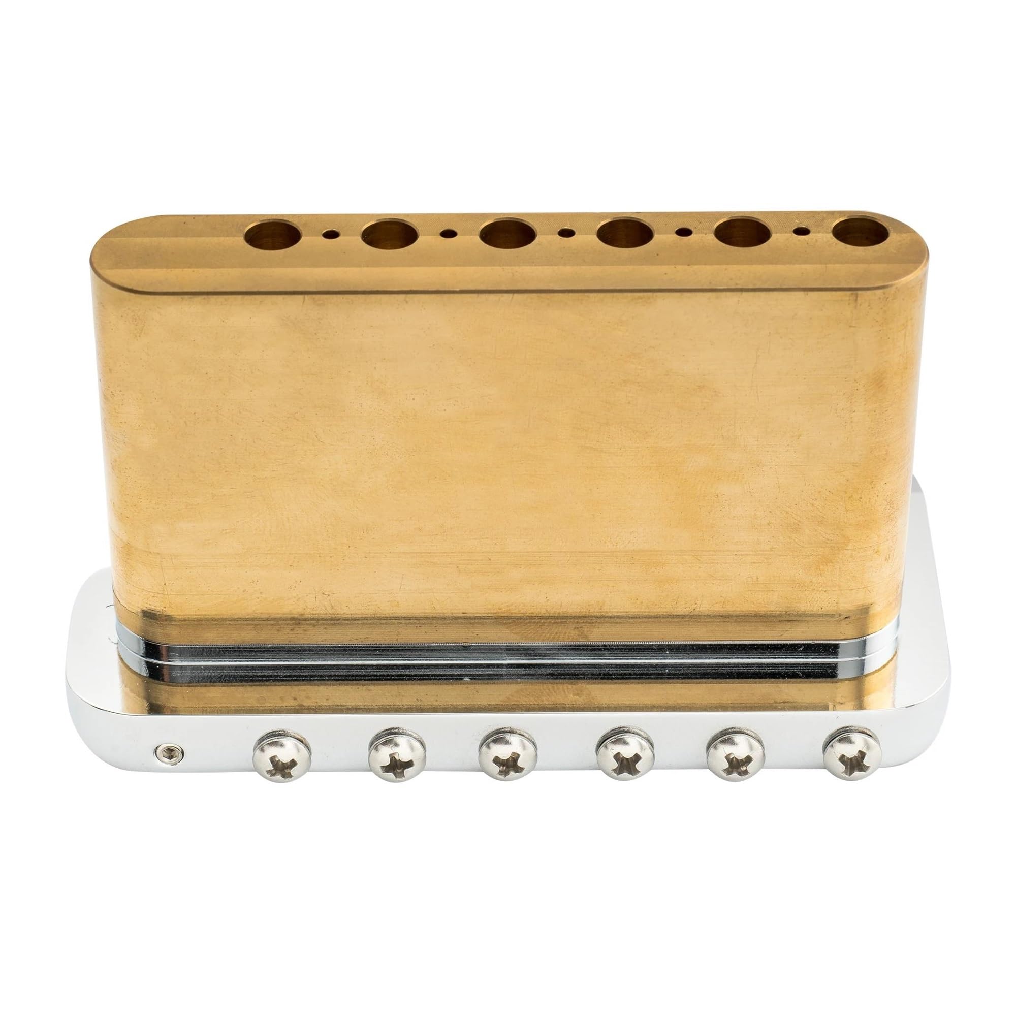 Puente Trémolo De Latón Macizo De 52.5 Mm Adecuado Para Guitarras Eléctricas Principiantes | Puente de guitarra(Chrome)