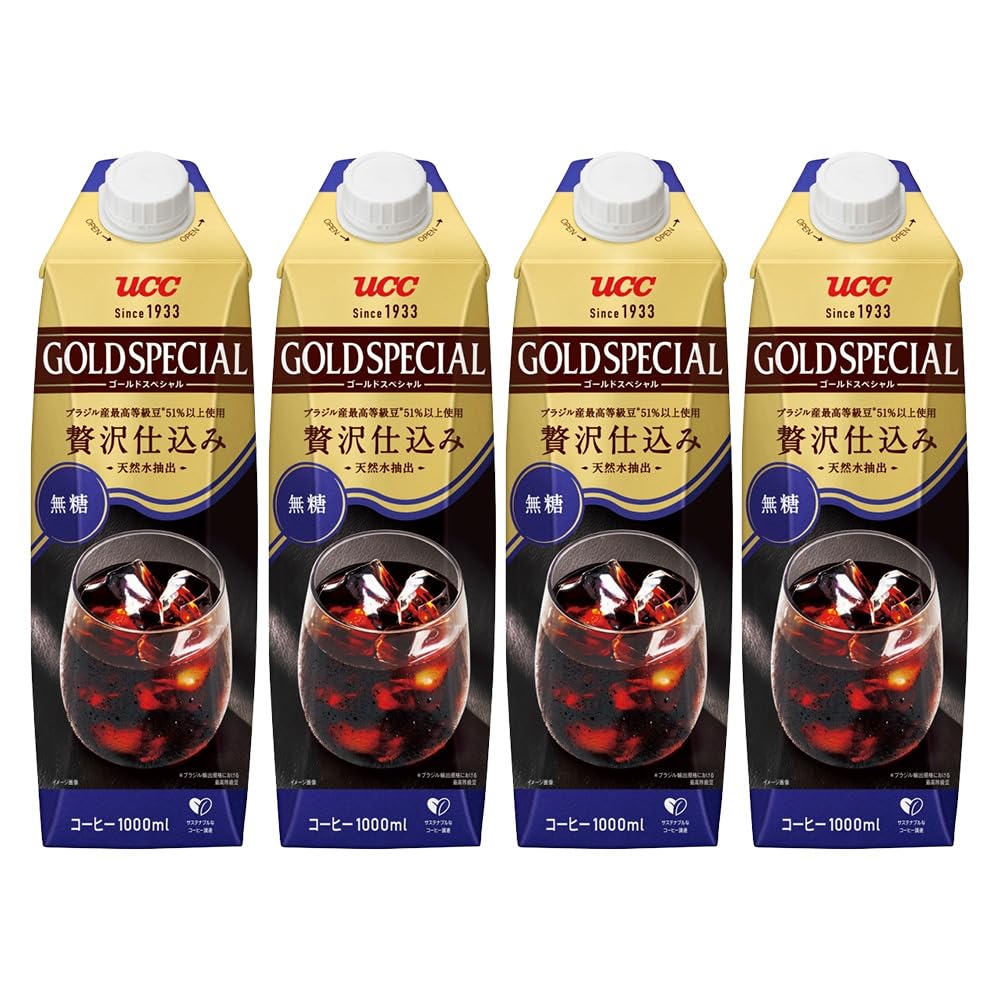 UCC ゴールドスペシャル アイスコーヒー 無糖 紙パック コーヒー 1000m…