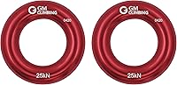 Vista 11 de GM CLIMBING Rappel Ring 25kN para escalada en roca Arborist Rescue Slackline Hammock