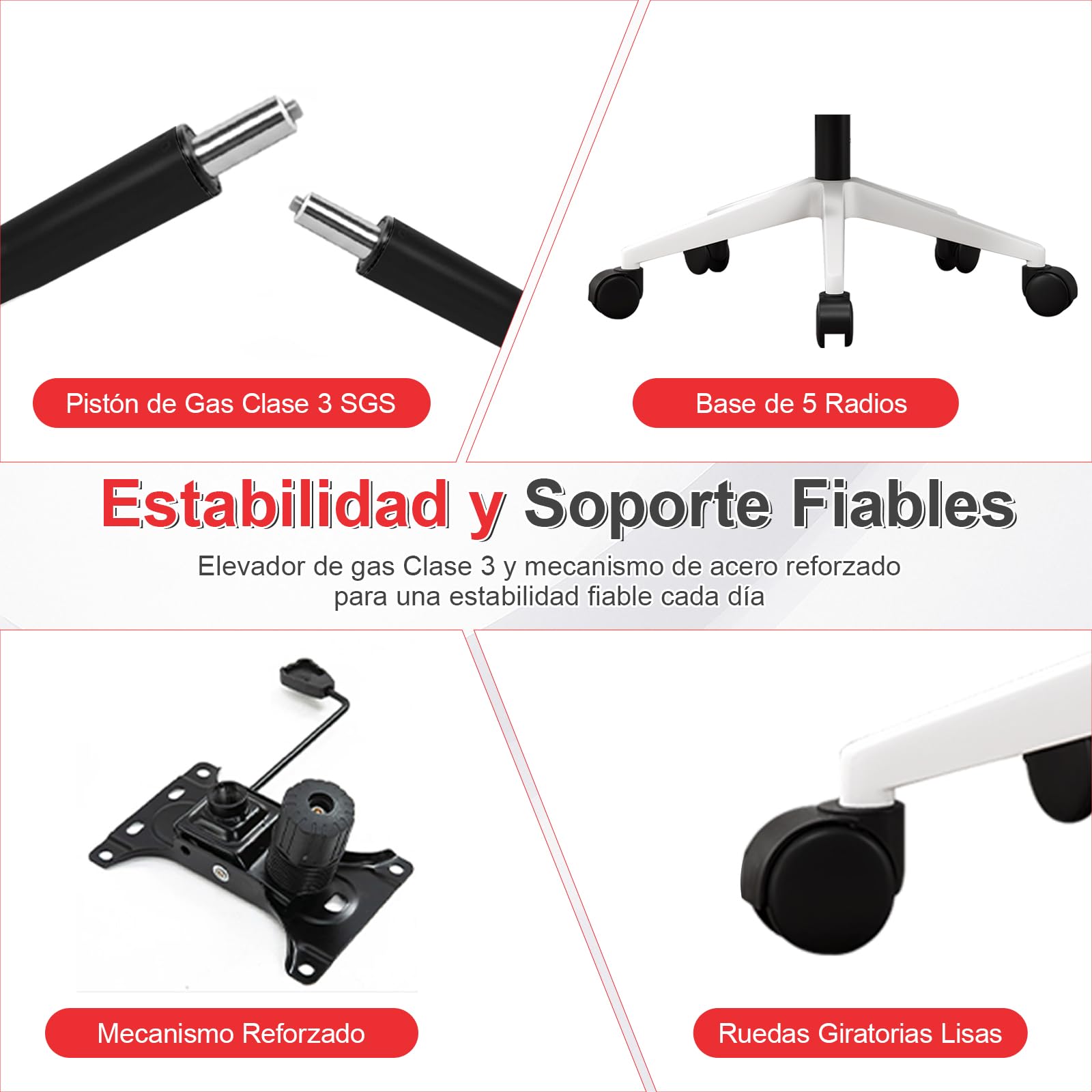 Silla Ergonómica de Oficina con Soporte Lumbar Adaptativo, Reposacabezas Ajustable y Reposabrazos Abatibles, Silla de Malla Reclinable para Oficina en Casa, Estudio y Gaming, Rosa