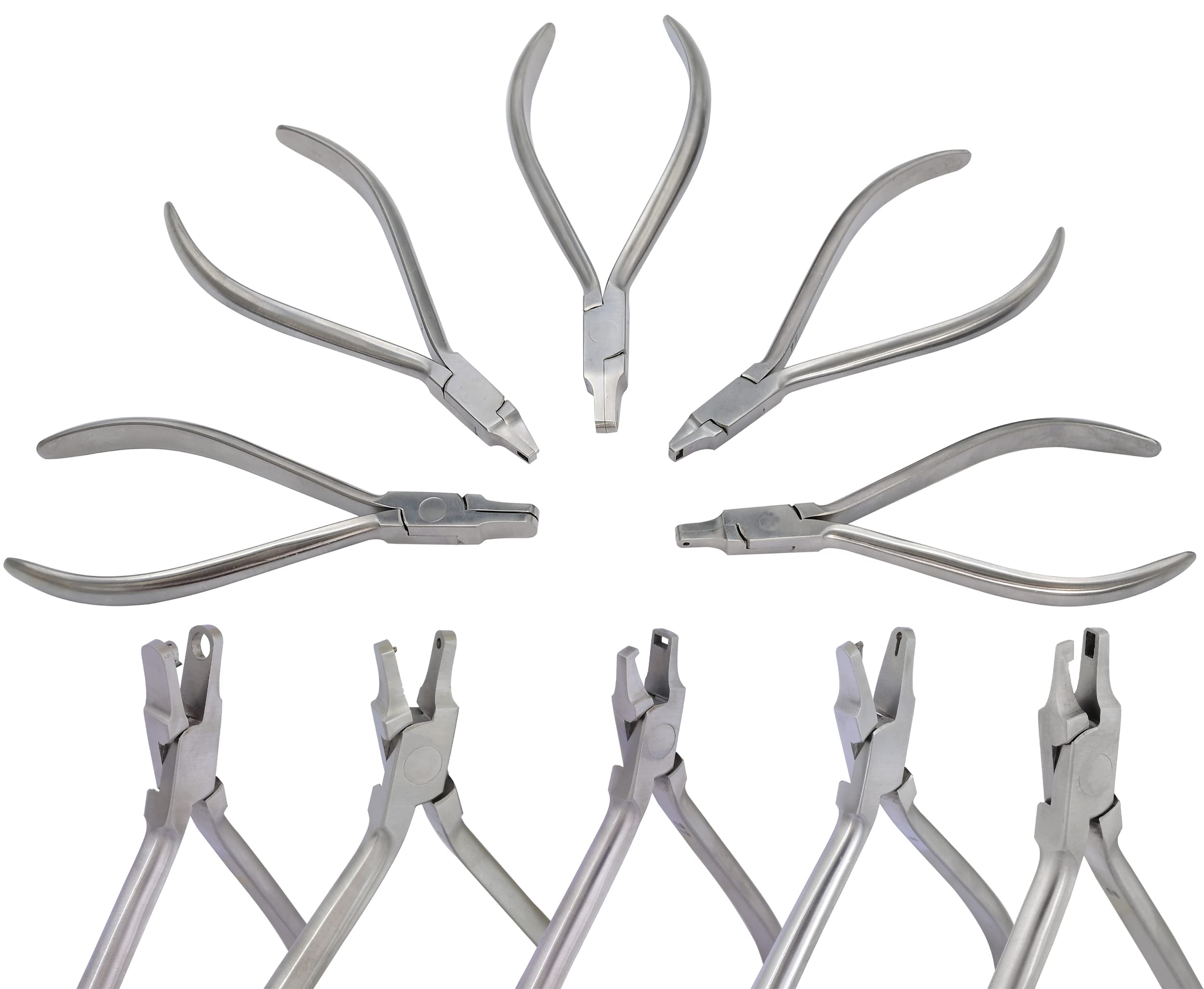 VISION TEK MED Set Of 5 Orthodontic Dental Pliers Thermal Forming Retainer Clear Aligner Braces Plier