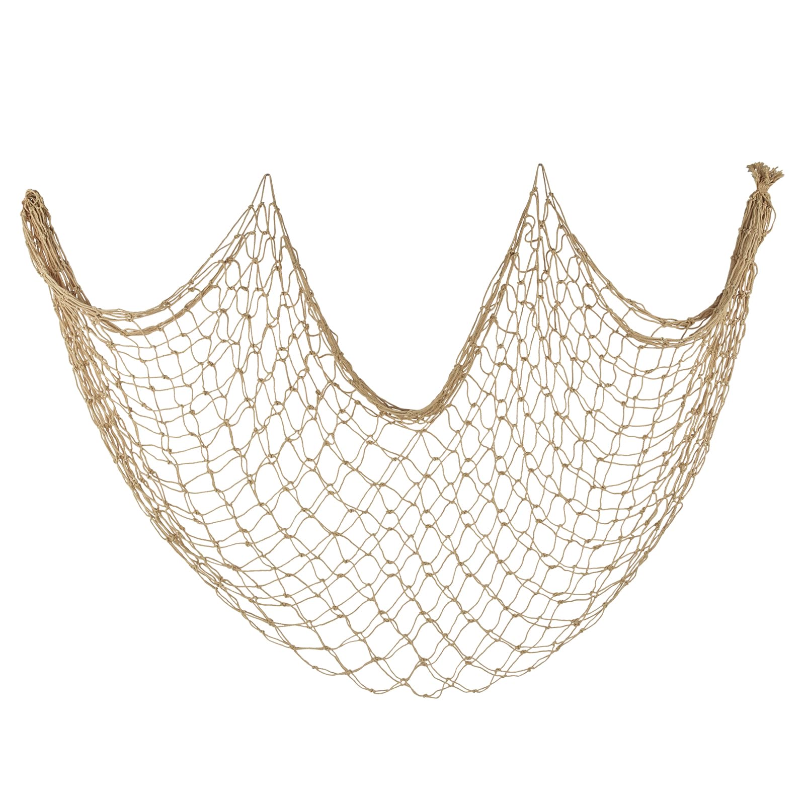 family farm seaside fishing net Patioland Decorative 80x40 Inch,Large Fish Nets Party,Caramel Bone fish hooks hi-res Color:Silver Sparkle/Blue Spatter Glow baithead