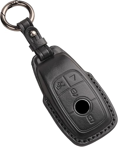 Miniatura 9 de 2 piezas de silicona 4 botones control remoto llavero llavero cubierta anillo soporte protector para Mercedes Benz C63 AMG GLA GLB GLC GLE C E S