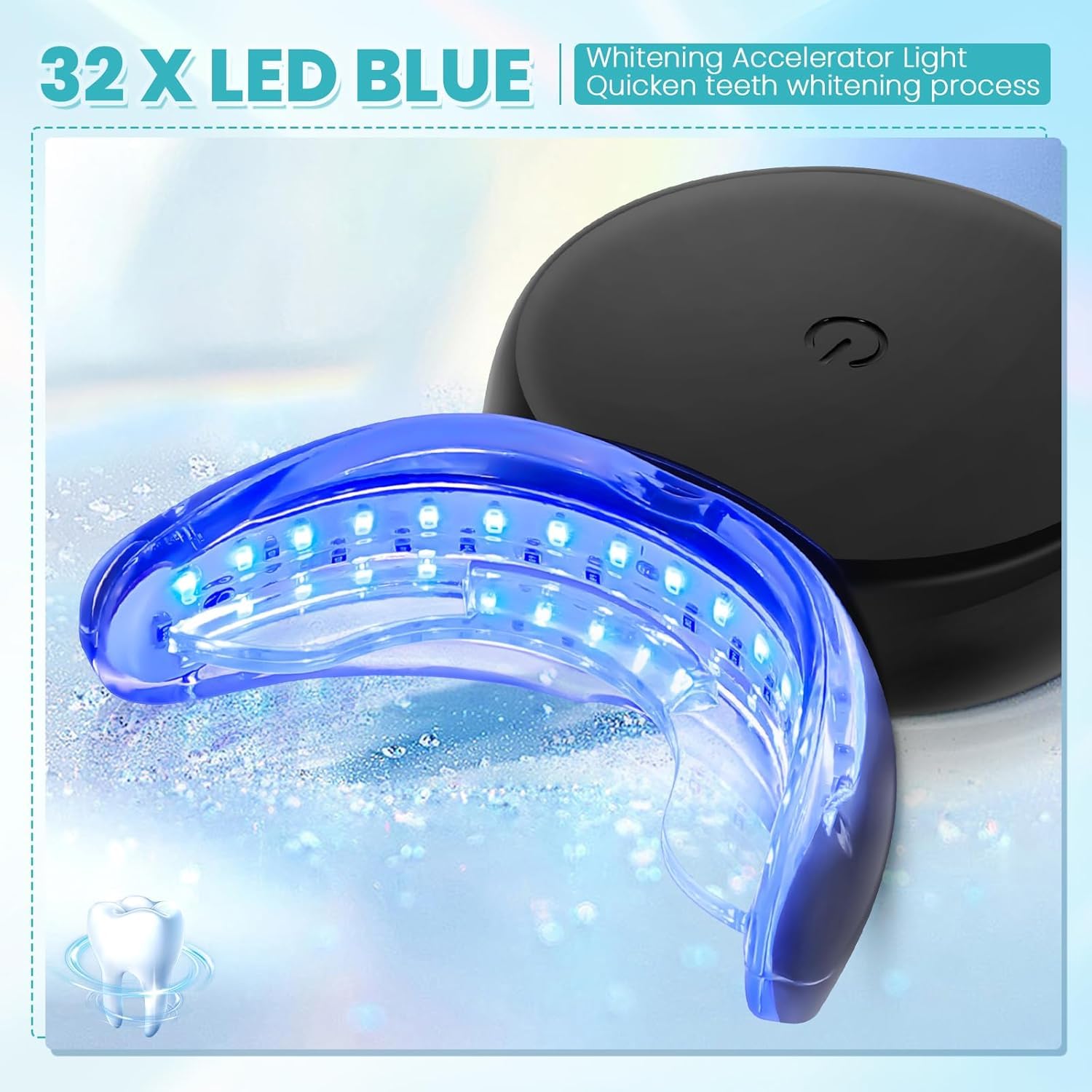 Wellawhite Teeth Whitening Kit,Gegen Gelbe Zähne, Rauchflecken, Sicher Für Den Zahnschmelz, Schonend Zahnaufhellung Zu Hause, 15 Minuten Zahnbleaching (Weiß)
