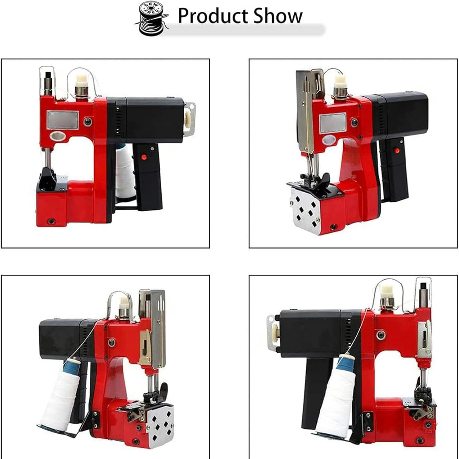 Bag Closer Closing Machine, Portable Electric Sewing Stitching Machine, Handheld Bag Stitcher for Rice/Paper/Plastic Bags