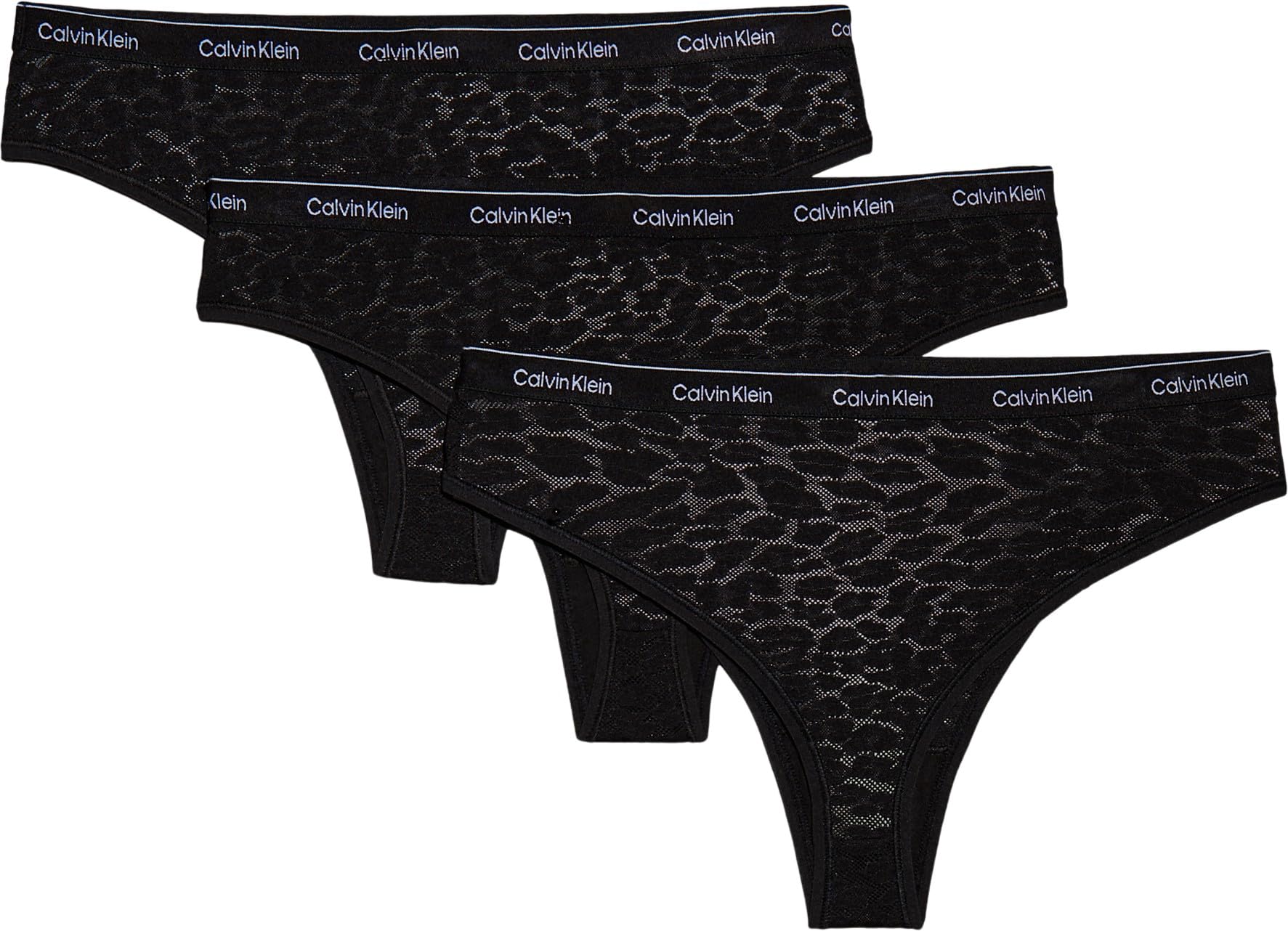 Calvin Klein Women's 3 Pack Low Rise Brazilian Briefs Underwear, Black (Black/Black/Black), XXL