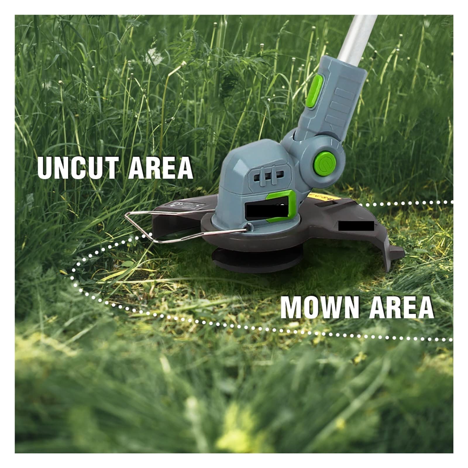 Cortasetos, Cortador de poda de jardín Tools20V Cortacésped eléctrico Cortacésped inalámbrico Cuerda de liberación automática con 20 cuchillas de repuesto