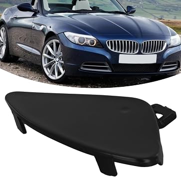 Front Bumper Tow Hook Cover Cap Primed E89 Z4 28i 30i 35i 2009-2016, for OEM 51117228111, Unpainted ABS Replacement