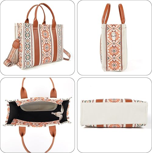 Miniatura 6 de Didida Bohemian Tote Bag for Women Hobo Handbag Large Padding Shoulder Bag Top Handle Handbags for Travel Work